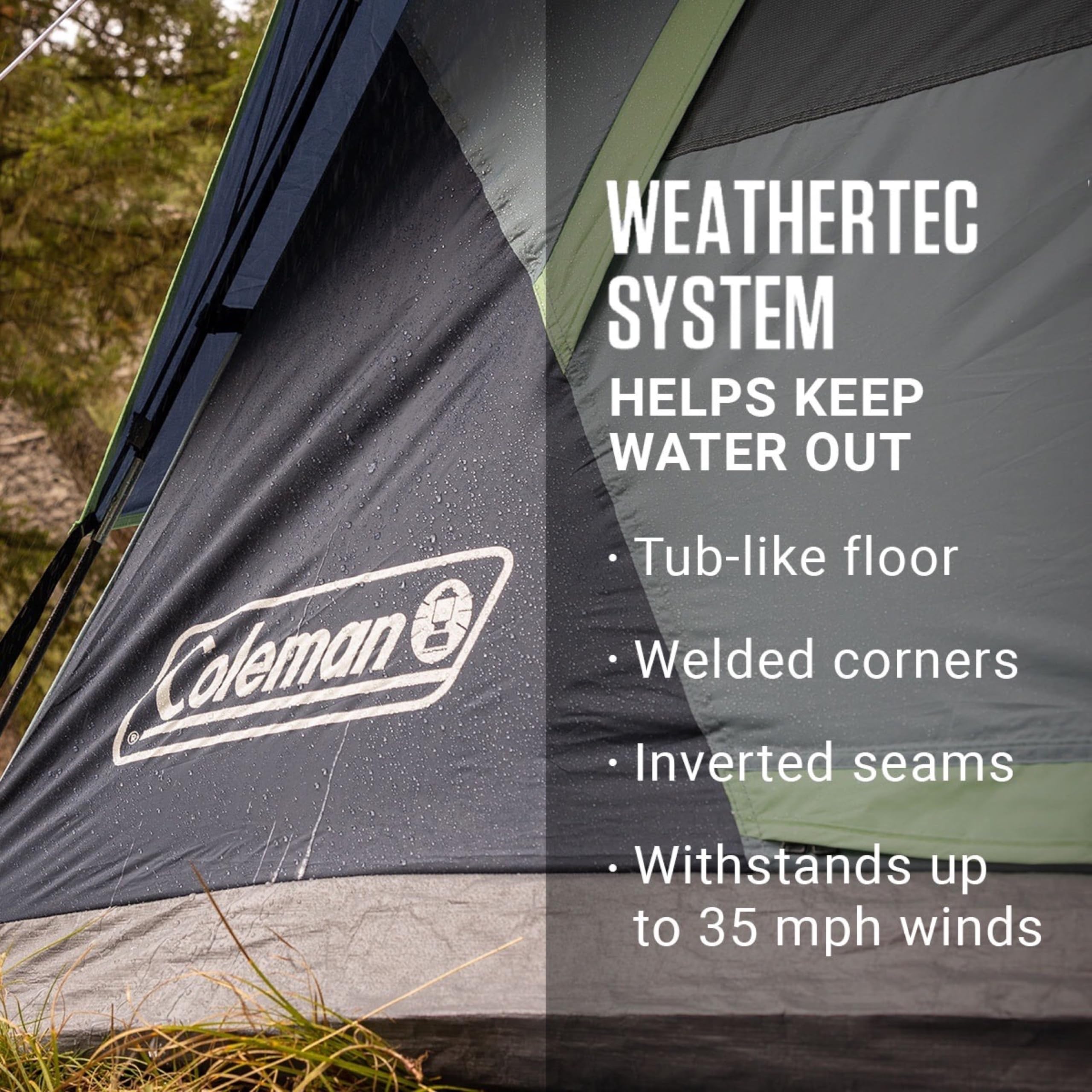 Coleman Skydome Camping Tent with 5 Minute Setup, 2/4/6/8 Person Weatherproof Tent with Rainfly & Carry Bag, 20% More Headroom Than Traditional Canopies