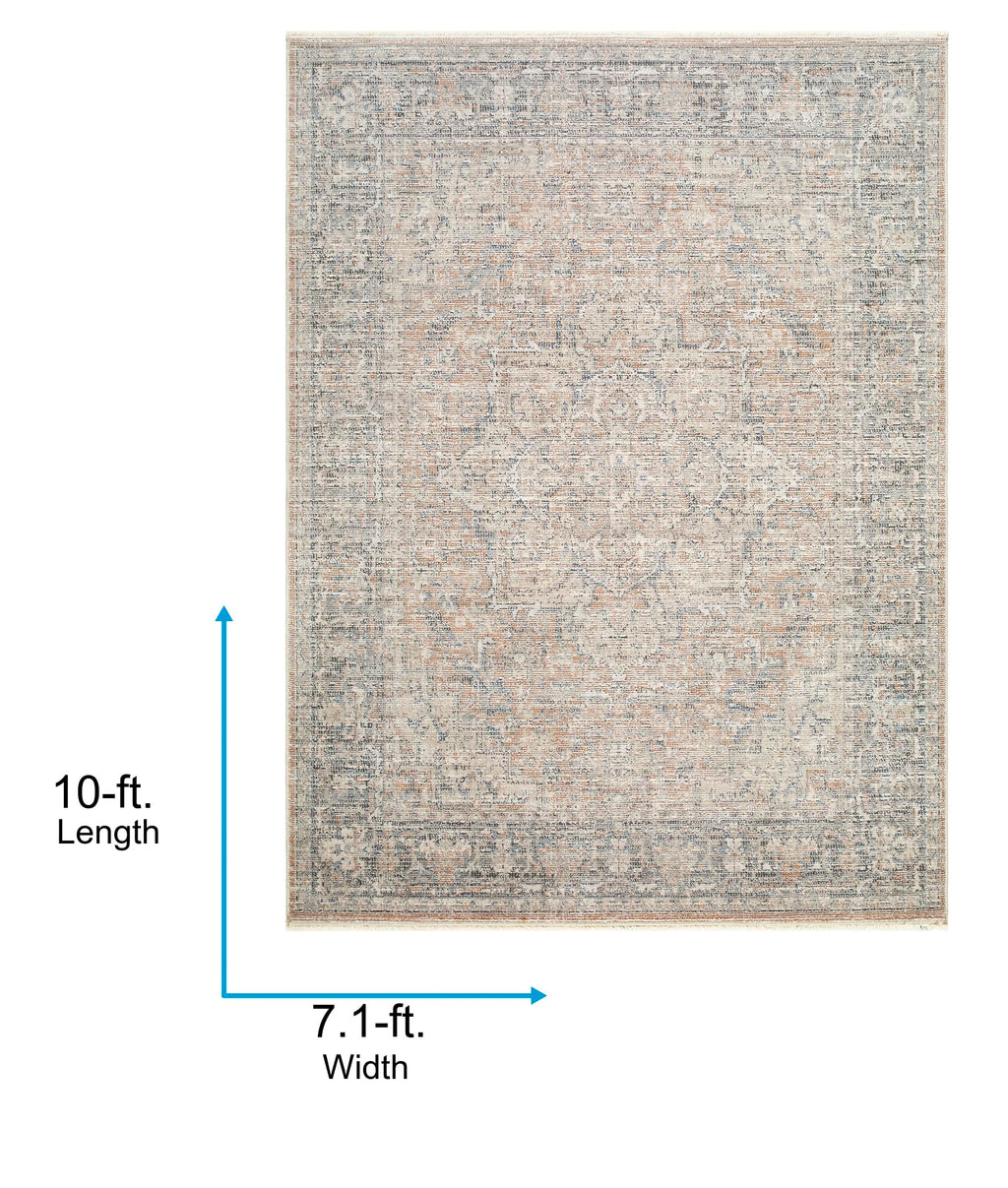 Livabliss x Galey Alix Maria Elena III Vintage Medallion Area Rug, 5'3" x 7' (5' x 7'), Brown