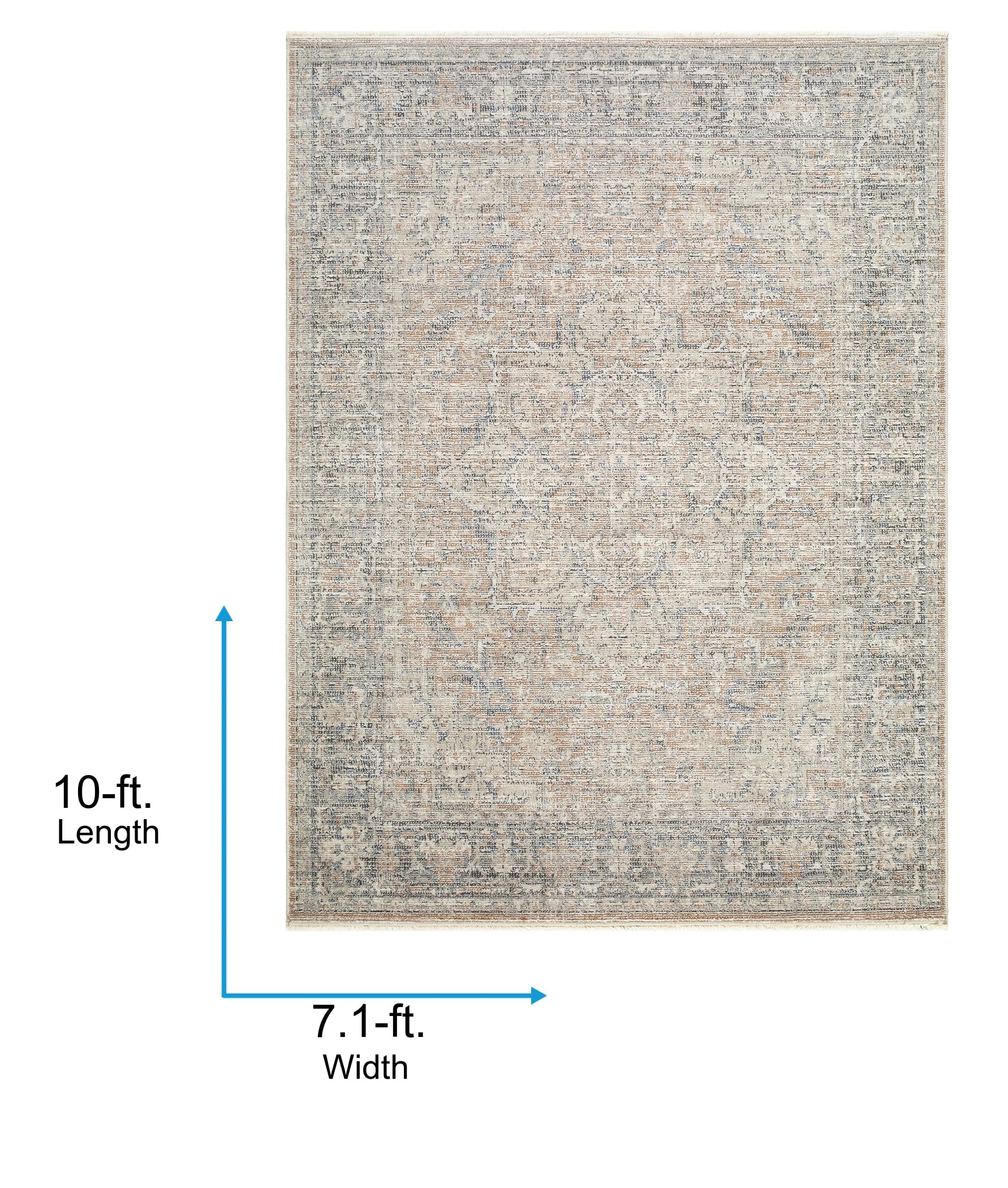 Livabliss x Galey Alix Maria Elena III Vintage Medallion Area Rug, 5'3" x 7' (5' x 7'), Brown