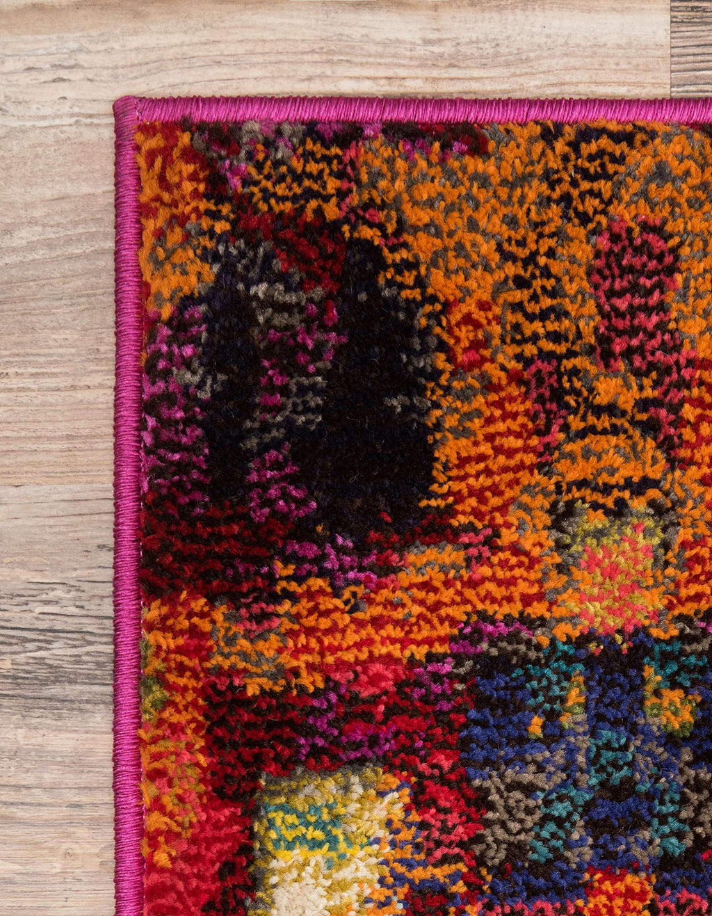 Unique Loom Jardin Collection Colorful, Vibrant, Abstract, Modern Area Rug (2' 0 x 3' 0 Rectangular, Multi/ Blue)