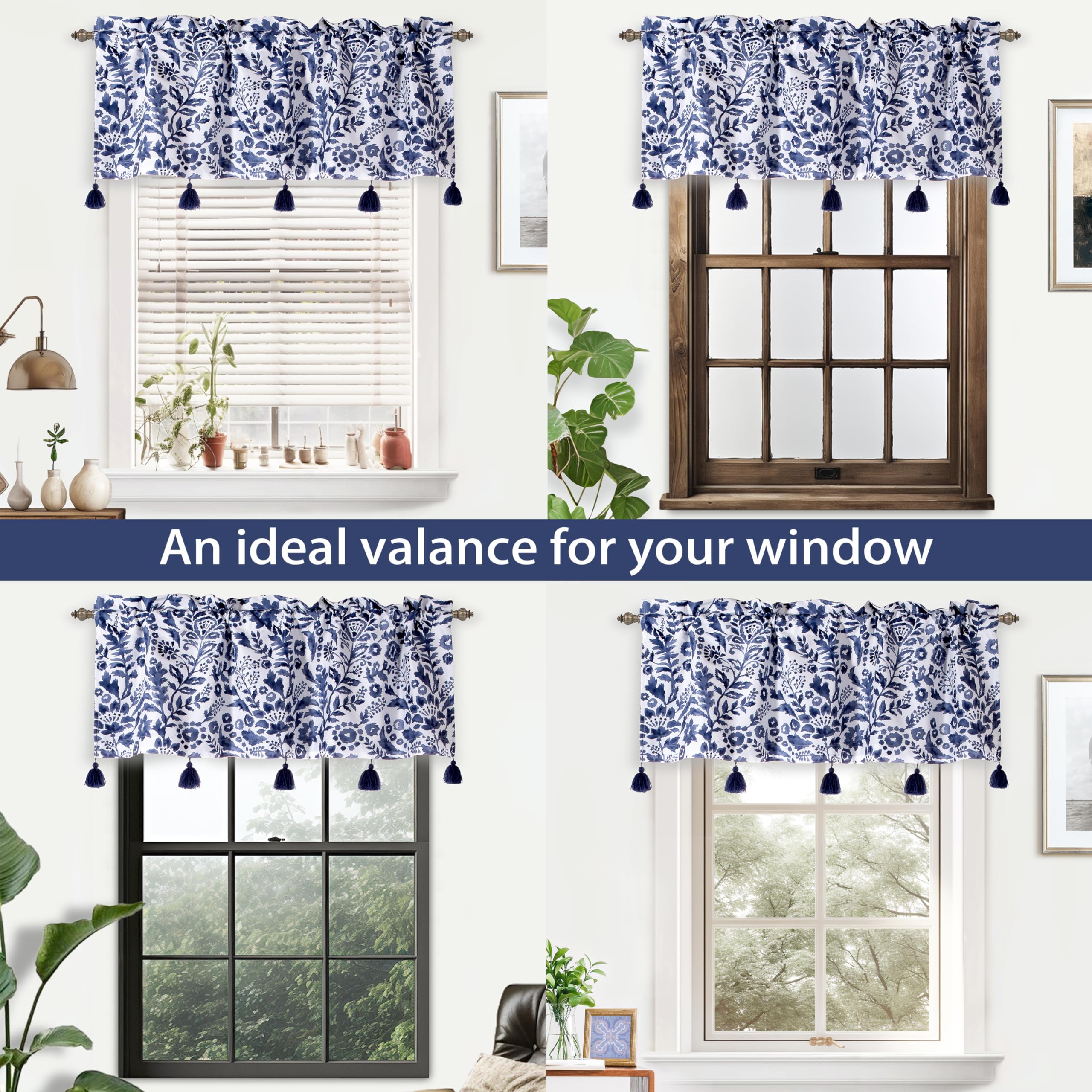 DriftAway Julia Lined Valance Double Layer Thermal Insulated Room Darkening Blackout Valances 3 Inch Rod Pocket Window Valance for Bathroom Living Room 52 Inch by 18 Inch Blush
