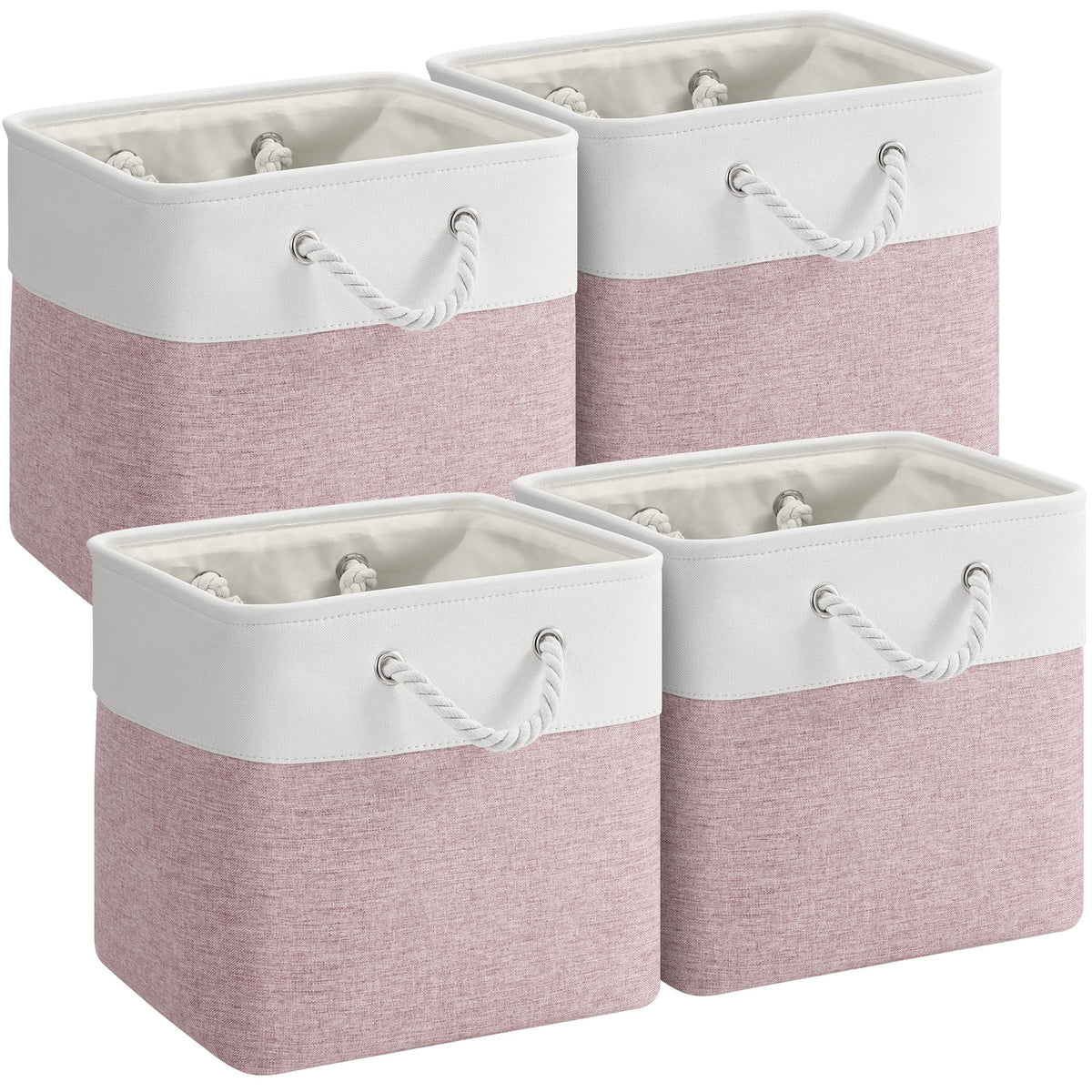 Storage Baskets for Shelves 11.8x7.9x5.2 Inch, Foldable Fabric Storage Bins with Handles, Small Storage Baskets for Organizing Closet, Office, Home Organization (1-Pack, Gray)