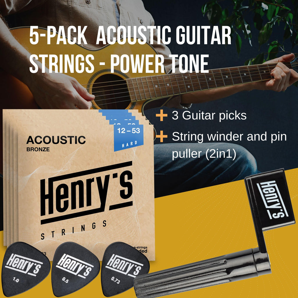 Light Acoustic Guitar Strings 10-47 - Brilliant Sound & Extra E1 String & 3xGuitar Picks - Phosphor Bronze Guitar Strings Acoustic - Acoustic Guitar Strings 6 String Set