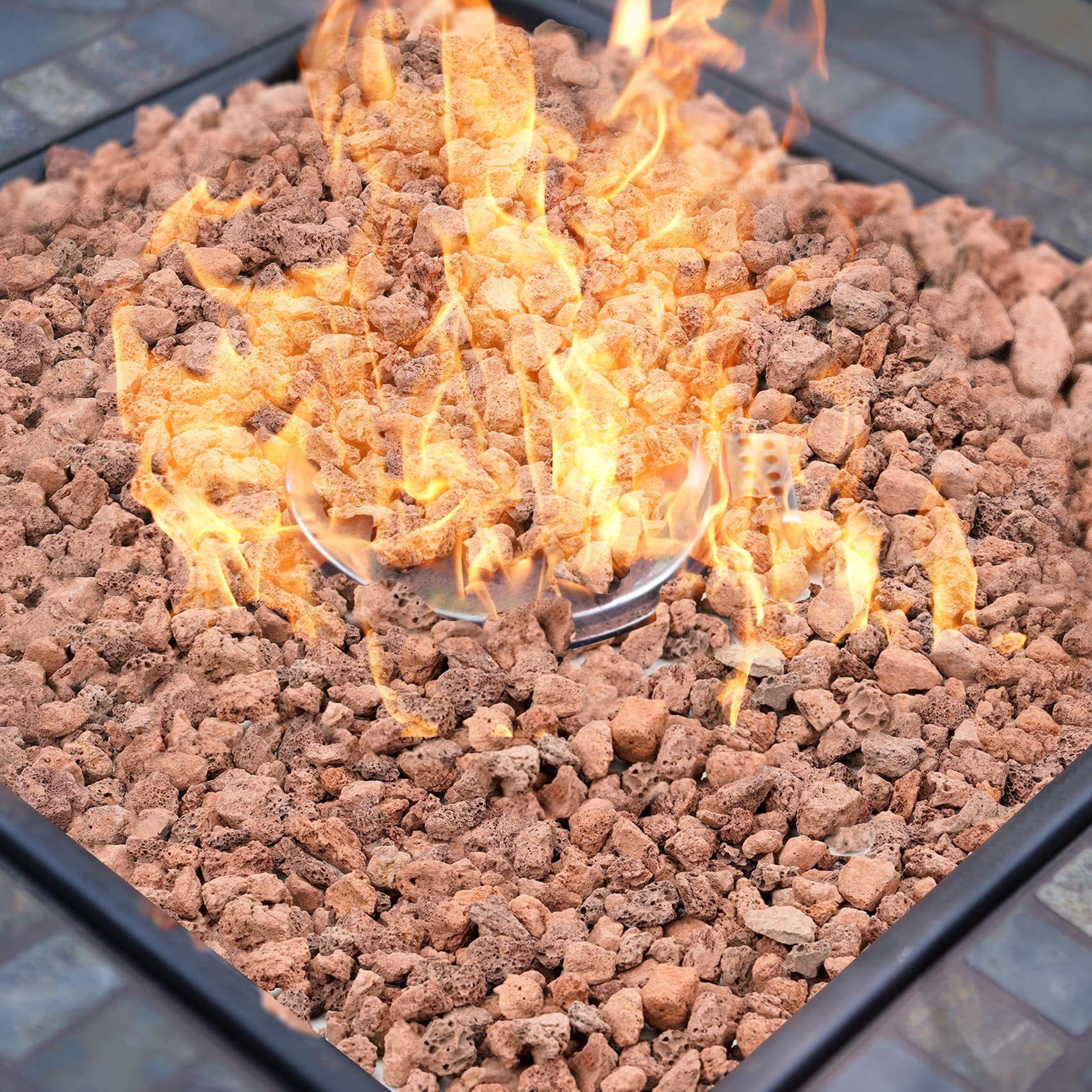 Mr. Fireglass 10 Pounds Black Natural Lava Rock for Indoor Outdoor Gas Fire Pits Fireplaces & Barbecue Grills | Volcanic Lava Stones for Decorating Garden Landscaping, Potted Plants, 0.2"-0.3"