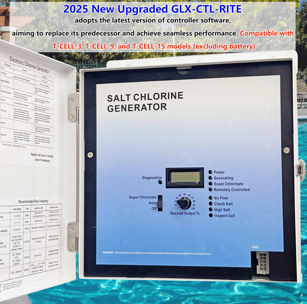 2026 New Upgraded GLX-PCB-RITE Main Circuit Board & GLX-PCB-DSP Display Board，Compatible with Hayward Goldline Aqua Rite Salt Chlorine Generators，Replacement for Hayward aquarite Circuit Board