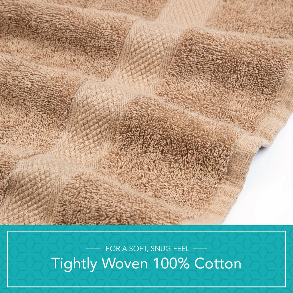 Pleasant Home Bath Towels Set of 6 (24” x 50”) 100% Cotton, 515 GSM | Lightweight, Soft & Highly Absorbent Luxury Towels for Bathroom | for Gym, Pool & Spa | 6 Pack, Gray