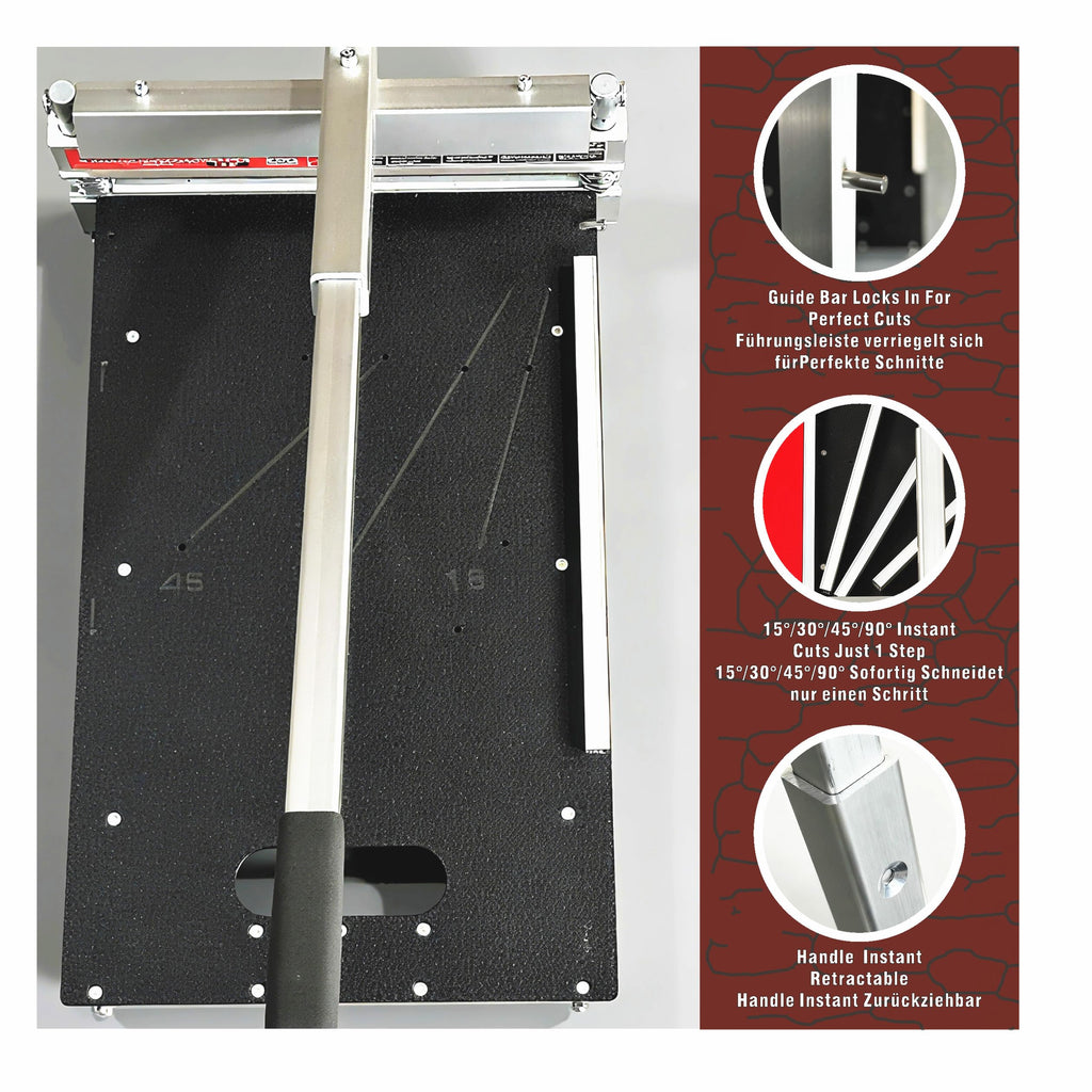 Heavy Duty Laminate/Vinyl Plank Cutter 13"; Instant 15/30/45 Angles to Cut Laminate, All Vinyl Planks, Engineer Wood, Siding & More in Just 1 Step; Super Cost-effective for Thanksgiving！