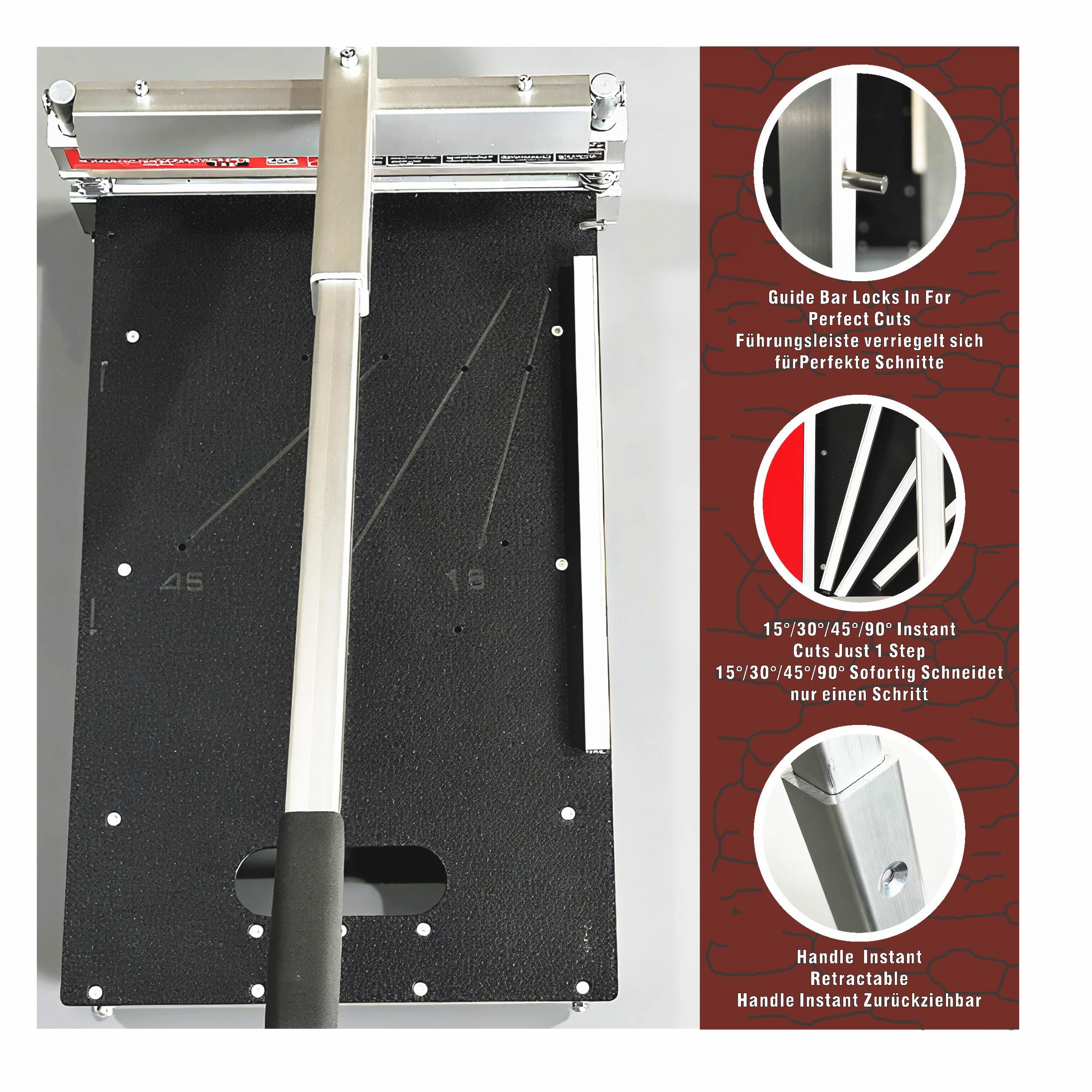 Heavy Duty Laminate/Vinyl Plank Cutter 13"; Instant 15/30/45 Angles to Cut Laminate, All Vinyl Planks, Engineer Wood, Siding & More in Just 1 Step; Super Cost-effective for Thanksgiving！