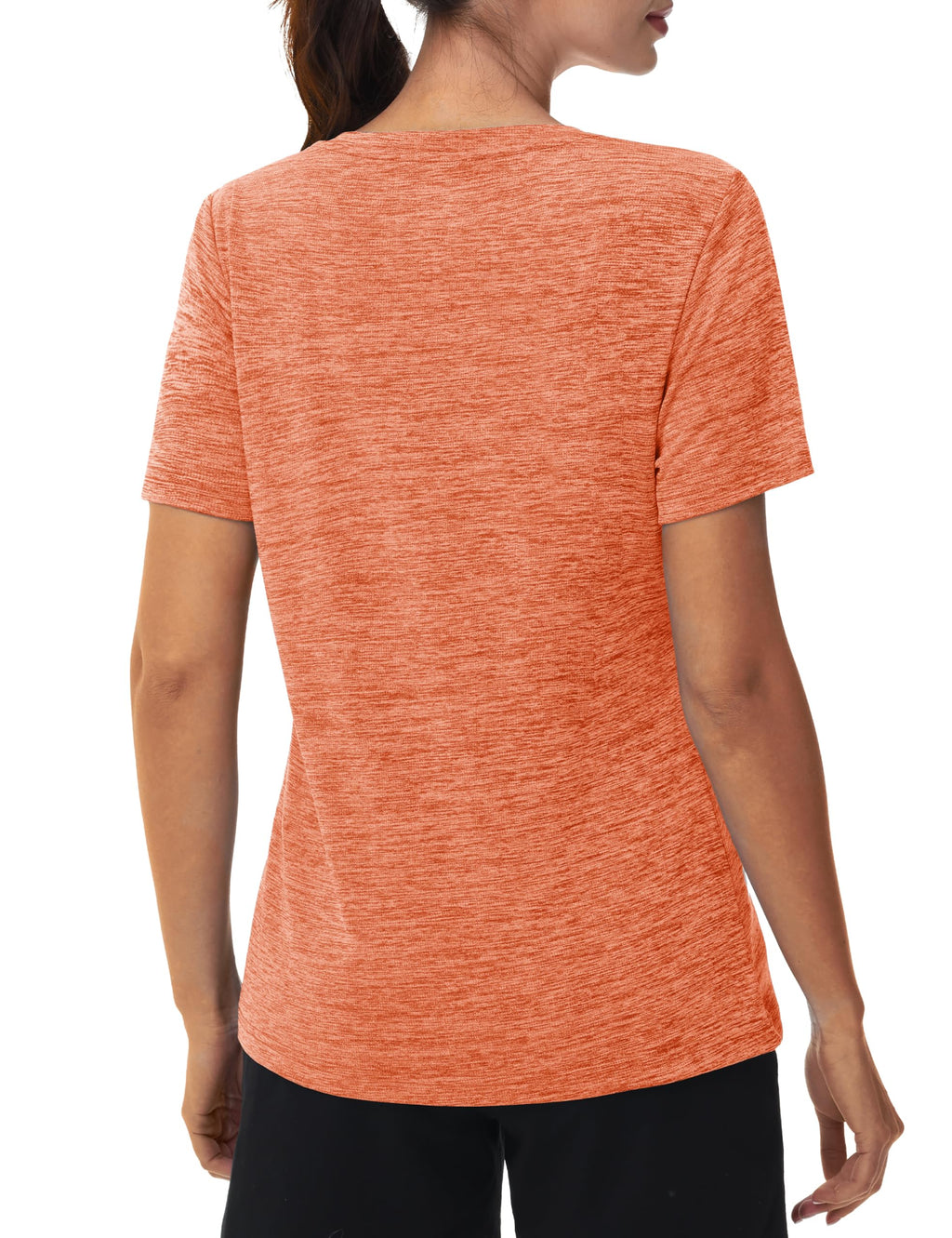 MAGCOMSEN Workout Tops for Women UPF 50+ Quick Dry Short Sleeve Sun Protection V-Neck Shirts Lightweight Hiking T Shirts