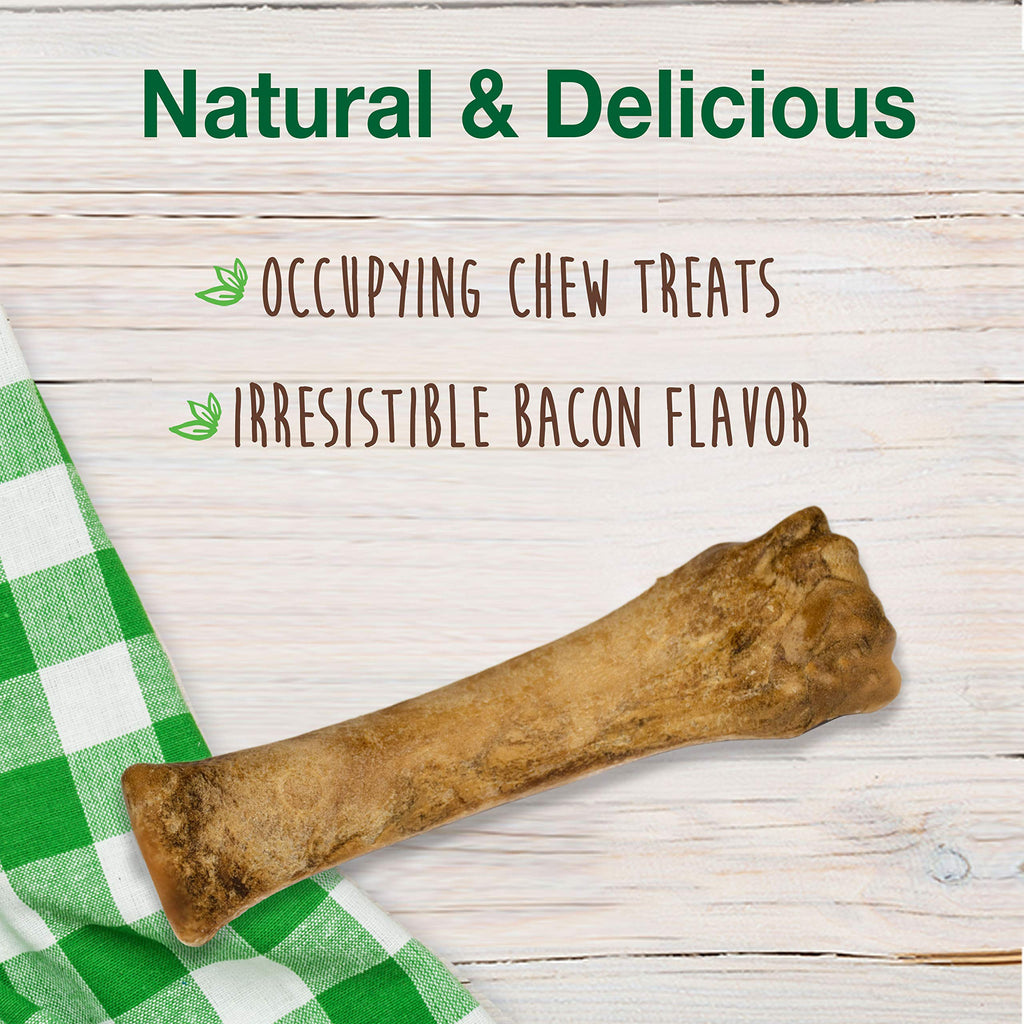 Nylabone Healthy Edibles Natural Dog Chews Long Lasting Bacon Flavor Treats for Dogs, X-Large/Souper (1 Count)