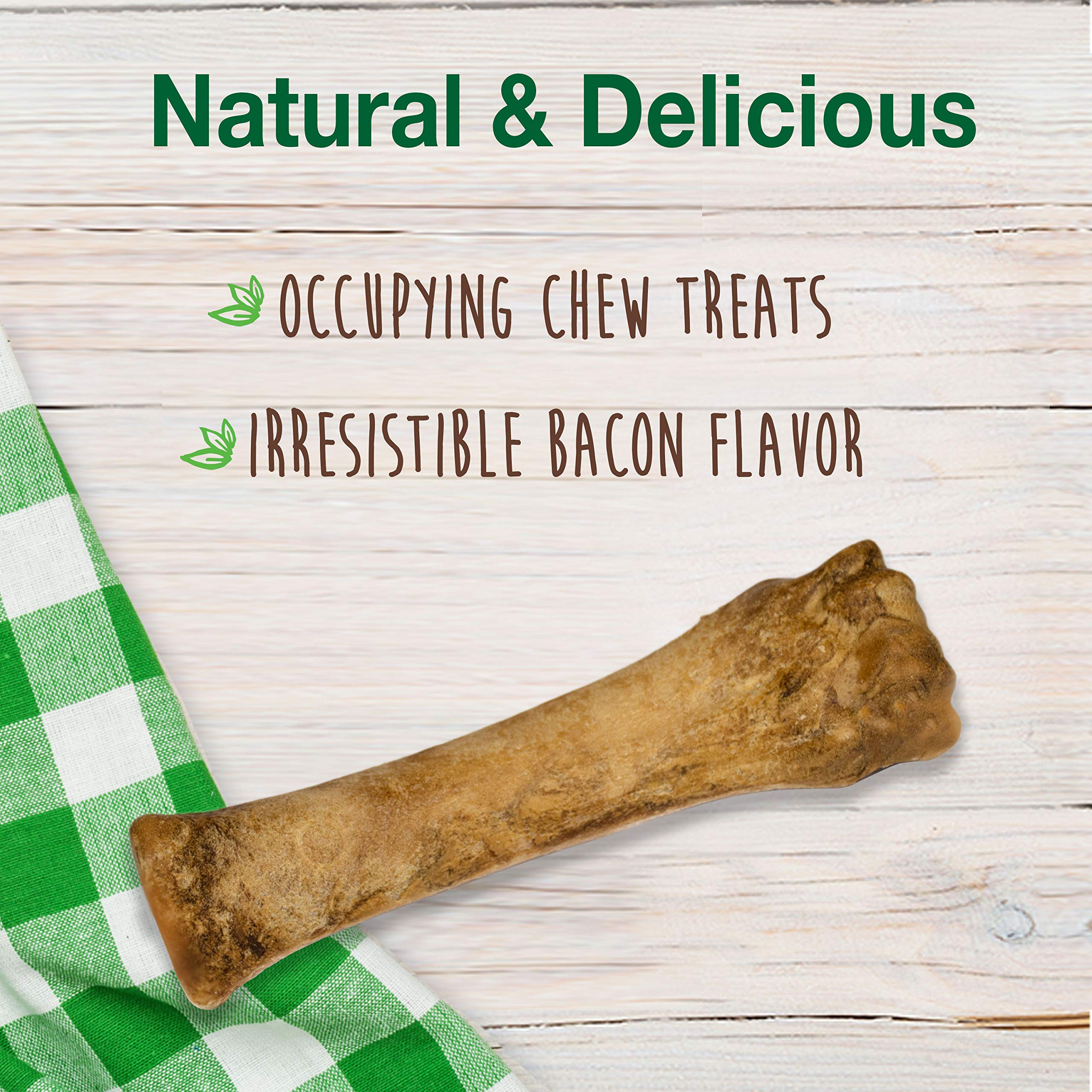 Nylabone Healthy Edibles Natural Dog Chews Long Lasting Bacon Flavor Treats for Dogs, X-Large/Souper (1 Count)