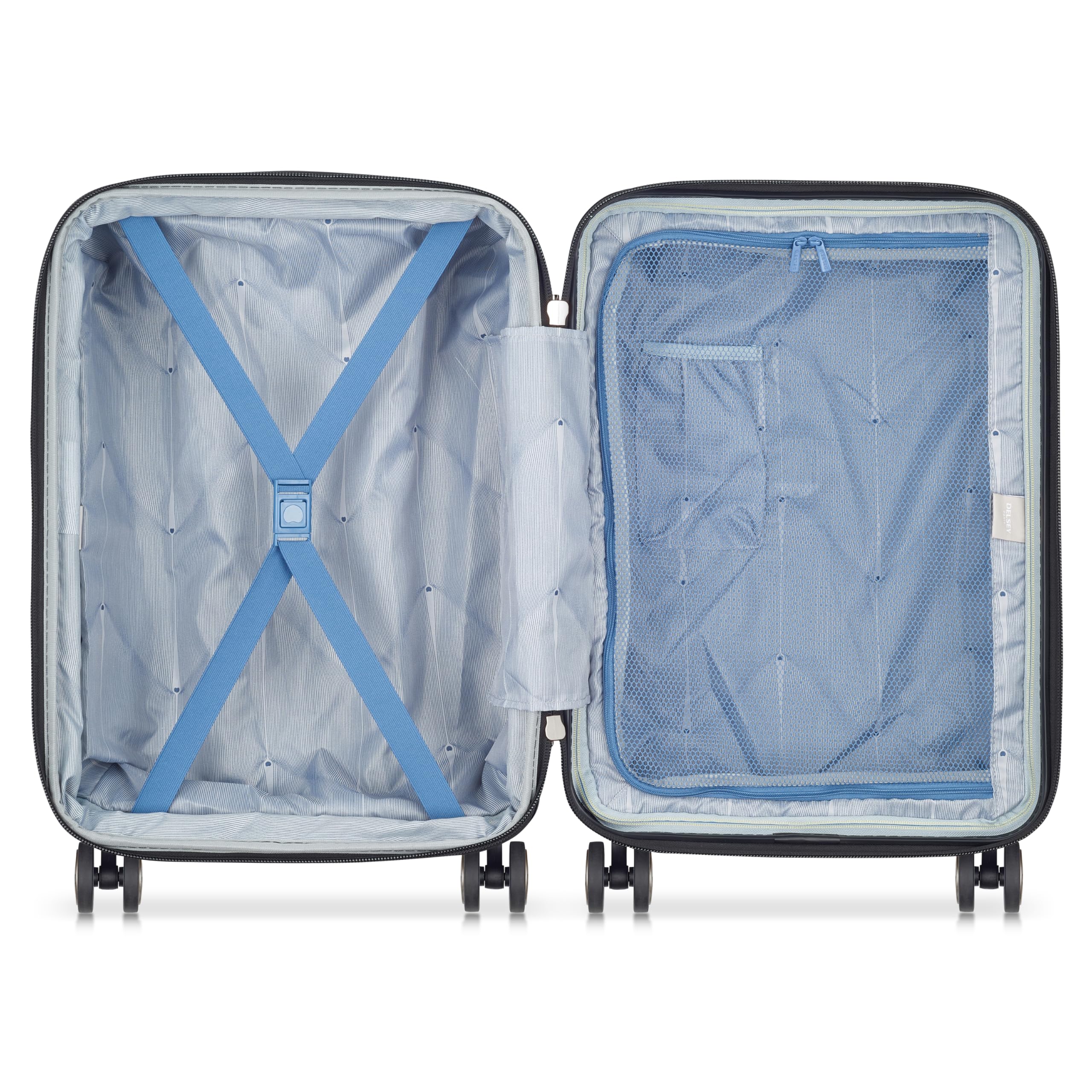 DELSEY PARIS Cruise 3.0 Hardside Expandable Luggage with Spinner Wheels, Black, Carry on 20 Inch