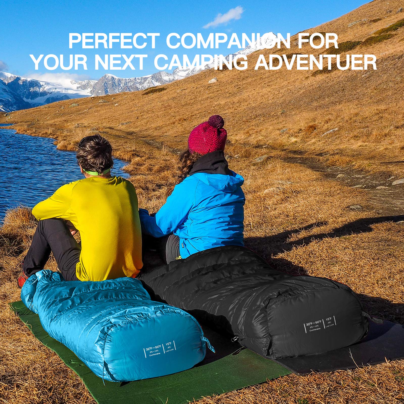 Bessport Mummy Sleeping Bag | 15-45 ℉ Extreme 3-4 Season Sleeping Bag for Adults Cold Weather– Warm and Washable, for Hiking Traveling & Outdoor Activities