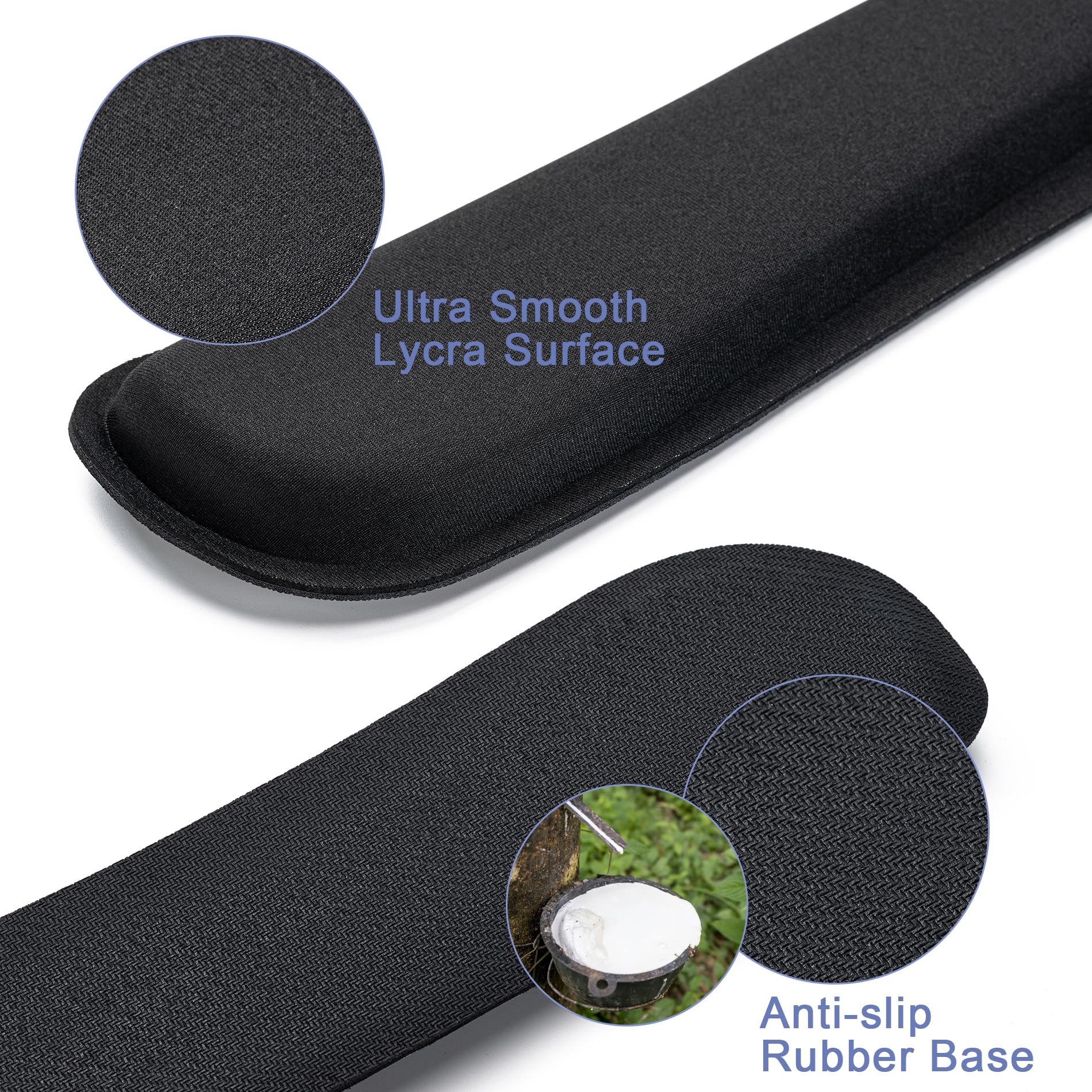 Hoewina Keyboard Wrist Rest,Ergonomic Wrist Rest,Superfine Fabric and Gel Memory Foam Wrist Pad for Computer Keyboard for Easy Typing & Pain Relief, Suitable for Office, Family, Outdoor, Bean Green
