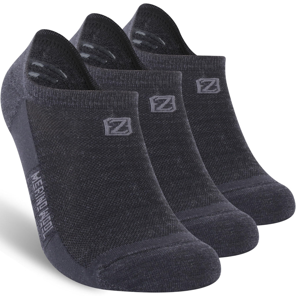 No Show Athletic Socks, ZEALWOOD 3 Pairs Merino Wool Ultra-Light Running Tennis Golf Socks for Men Women