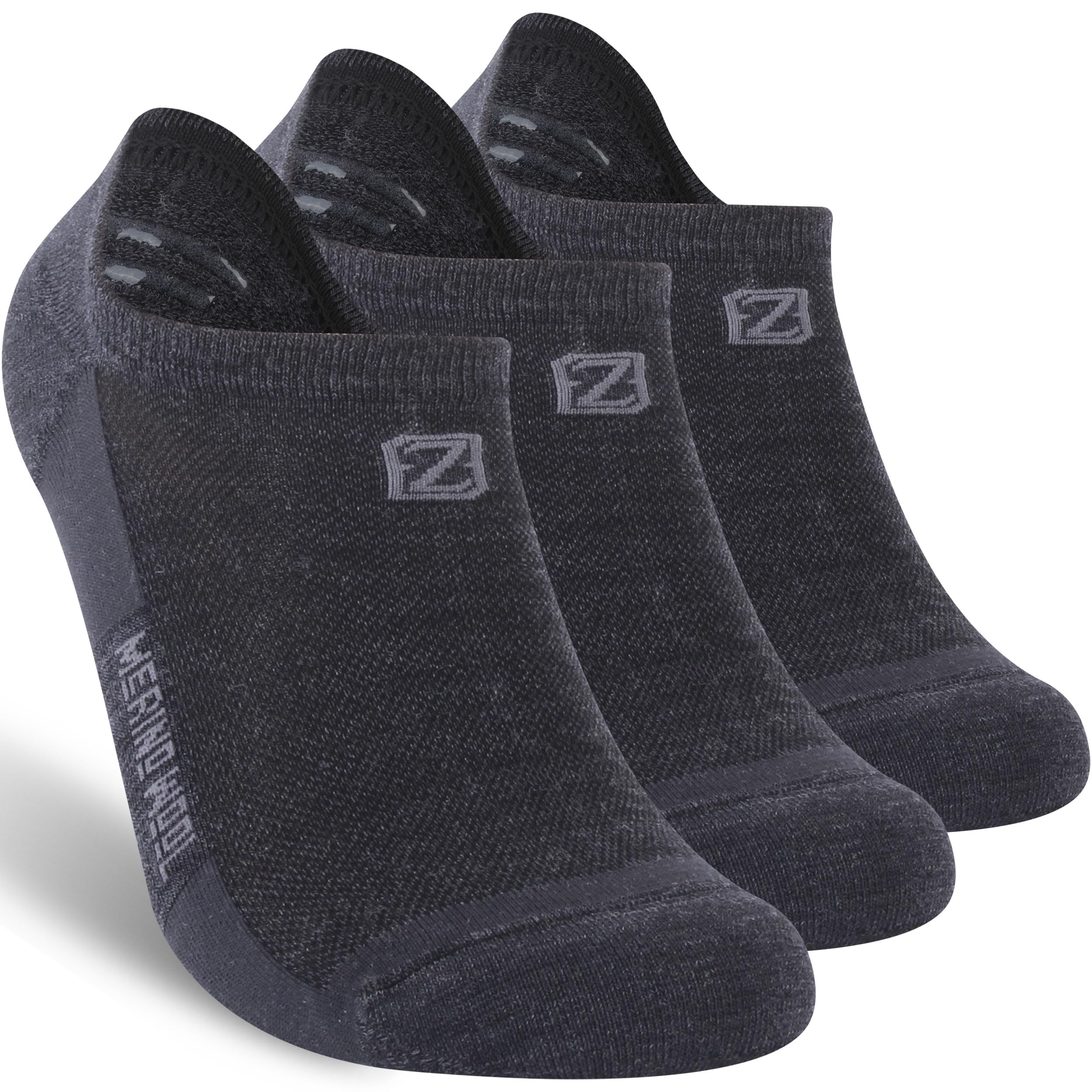 No Show Athletic Socks, ZEALWOOD 3 Pairs Merino Wool Ultra-Light Running Tennis Golf Socks for Men Women