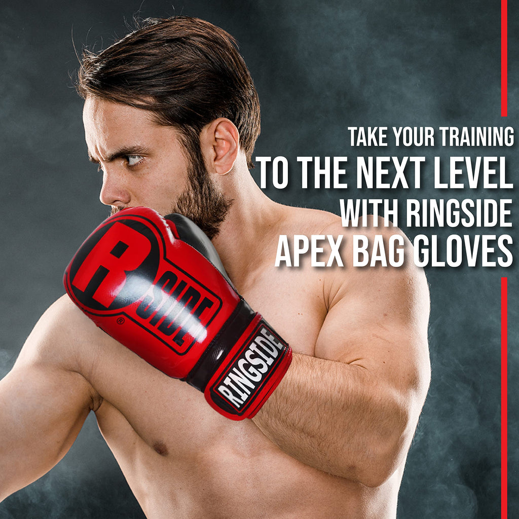 Ringside Apex Bag Gloves, IMF-Tech Boxing Gloves with Secure Wrist Support, Synthetic Boxing Gloves for Men and Women