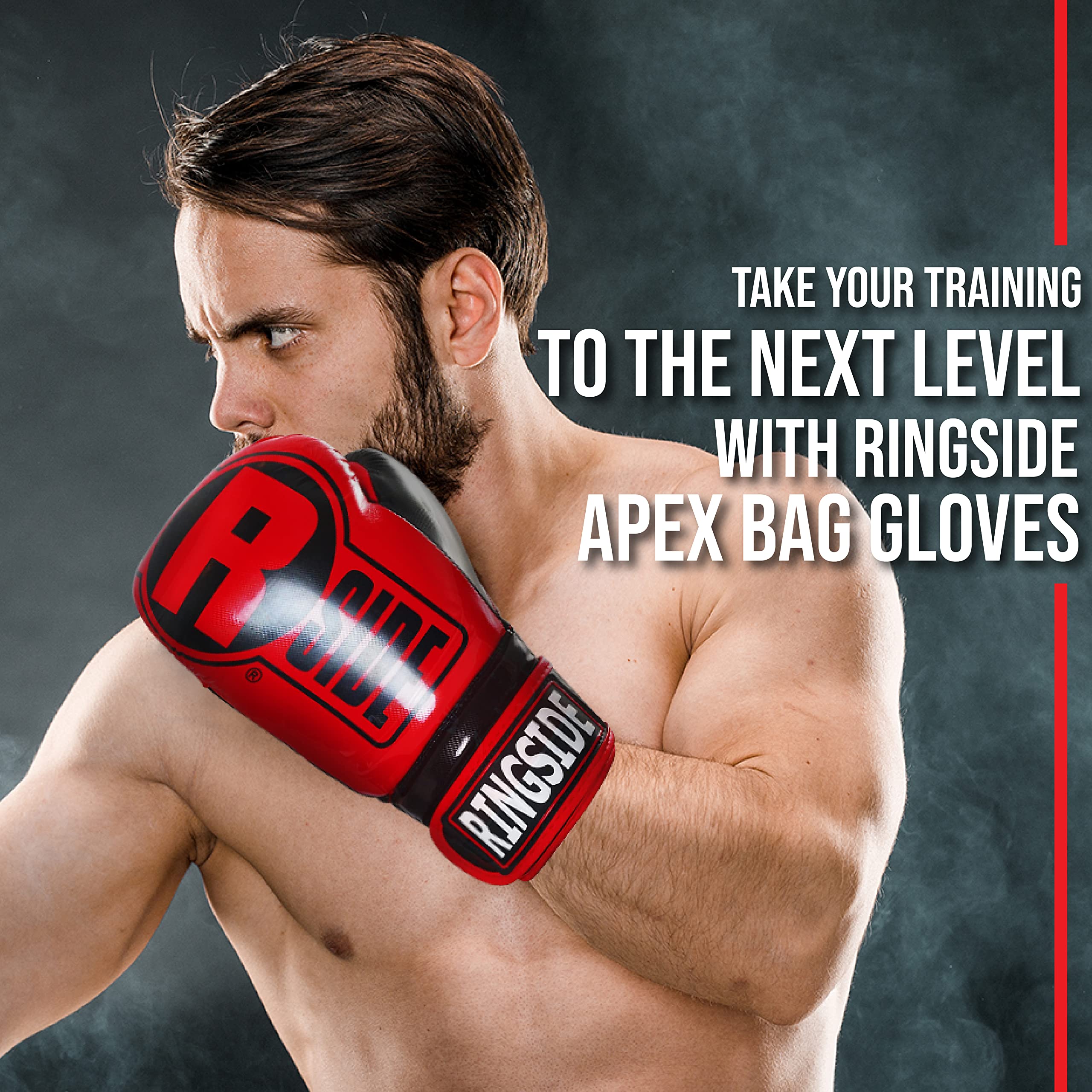 Ringside Apex Bag Gloves, IMF-Tech Boxing Gloves with Secure Wrist Support, Synthetic Boxing Gloves for Men and Women