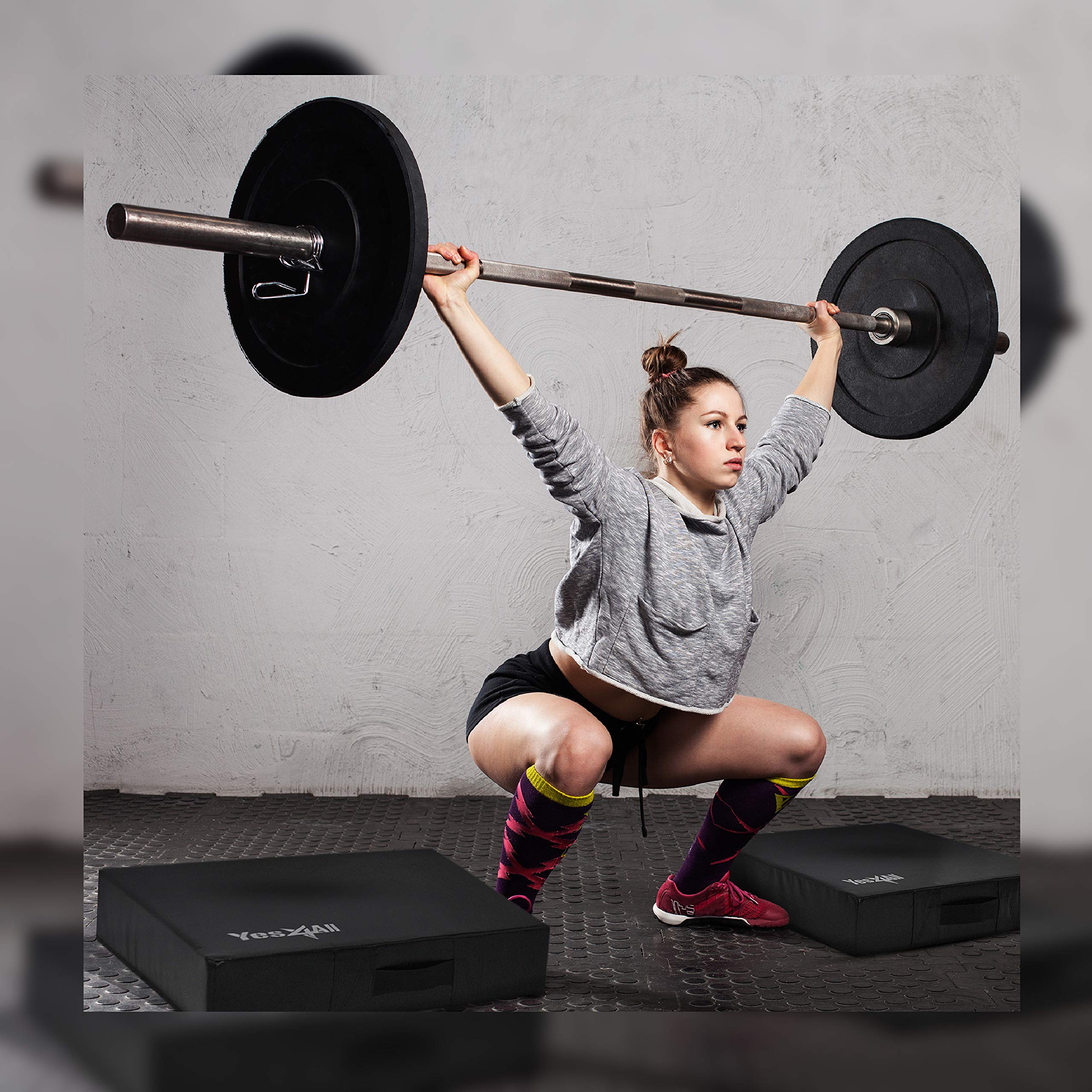 Yes4All Silencer Drop Pads/Weightlifting Drop Pads with PVC Cover & Easy Carry Handles – Sold in PairsVariation Theme