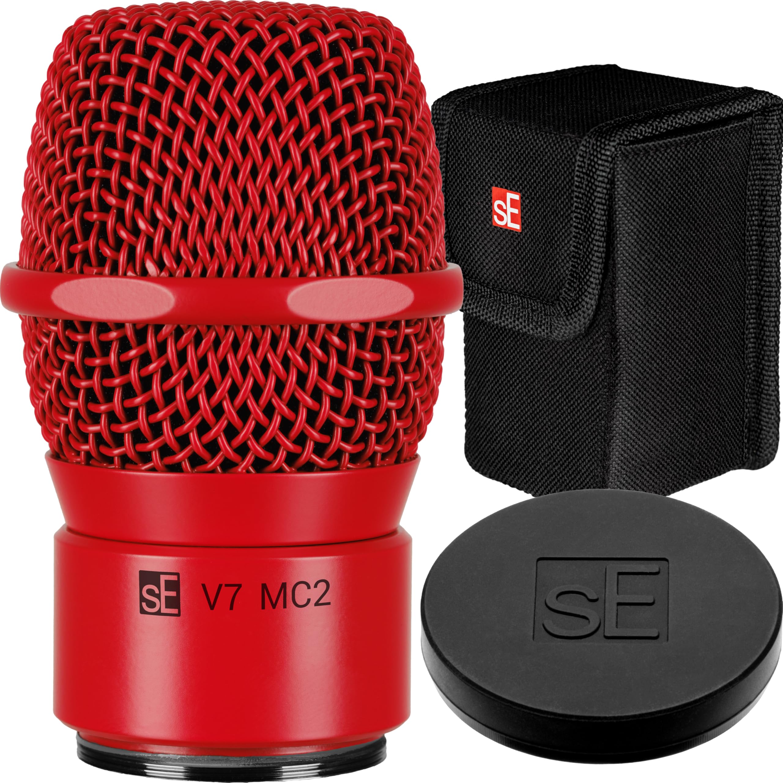 SE ELECTRONICS V7 MC1 Wireless Microphone Capsule - Compatible with Shure Wireless Transmitters - Professional Dynamic Microphone for Singing, Speech & Music Studio Recording (Black)