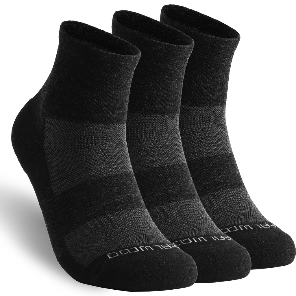 No Show Athletic Socks, ZEALWOOD 3 Pairs Merino Wool Ultra-Light Running Tennis Golf Socks for Men Women