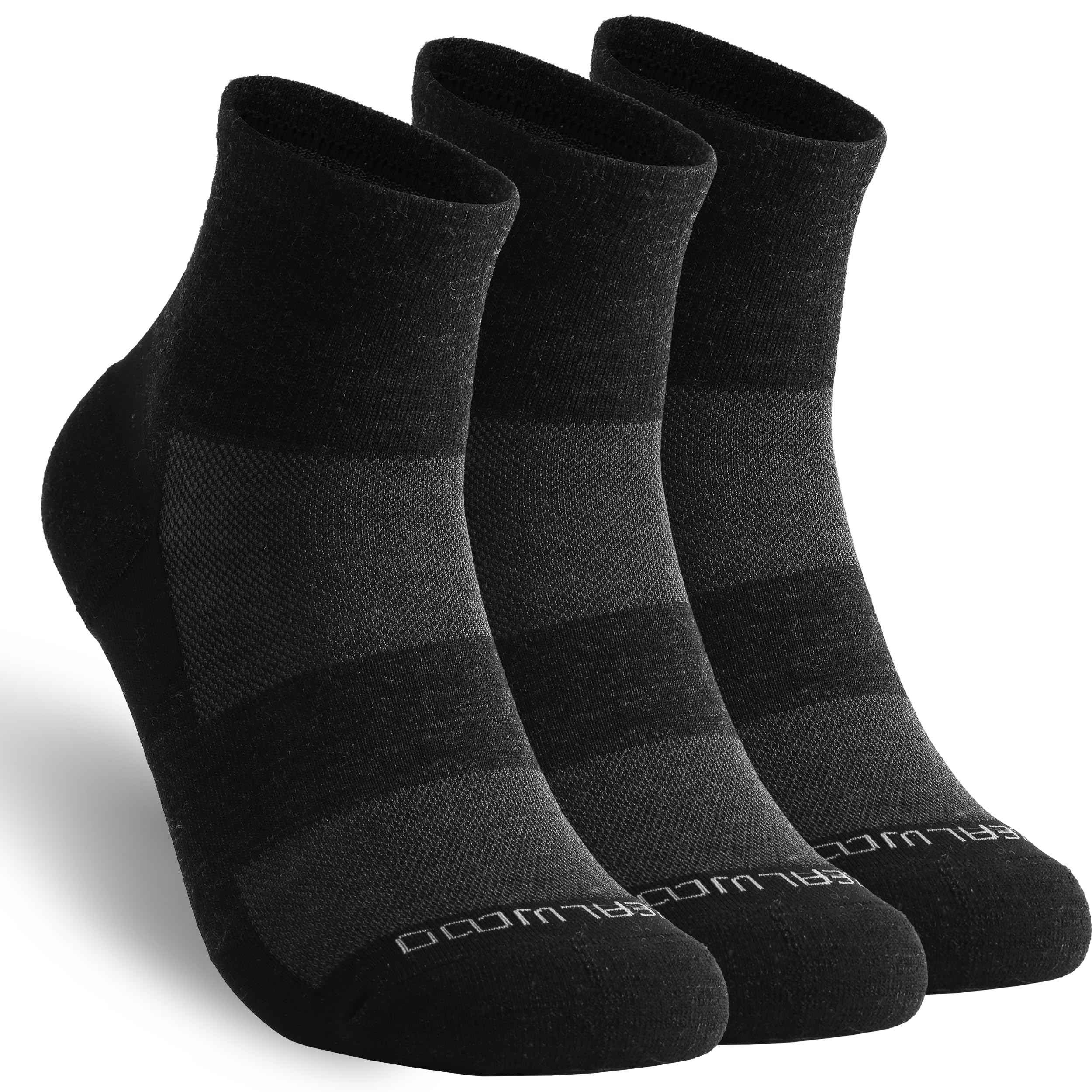 No Show Athletic Socks, ZEALWOOD 3 Pairs Merino Wool Ultra-Light Running Tennis Golf Socks for Men Women