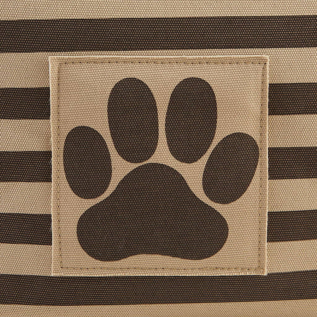 Bone Dry Pet Storage Collection Striped Paw Patch Bin, Aqua, Small Rectangle