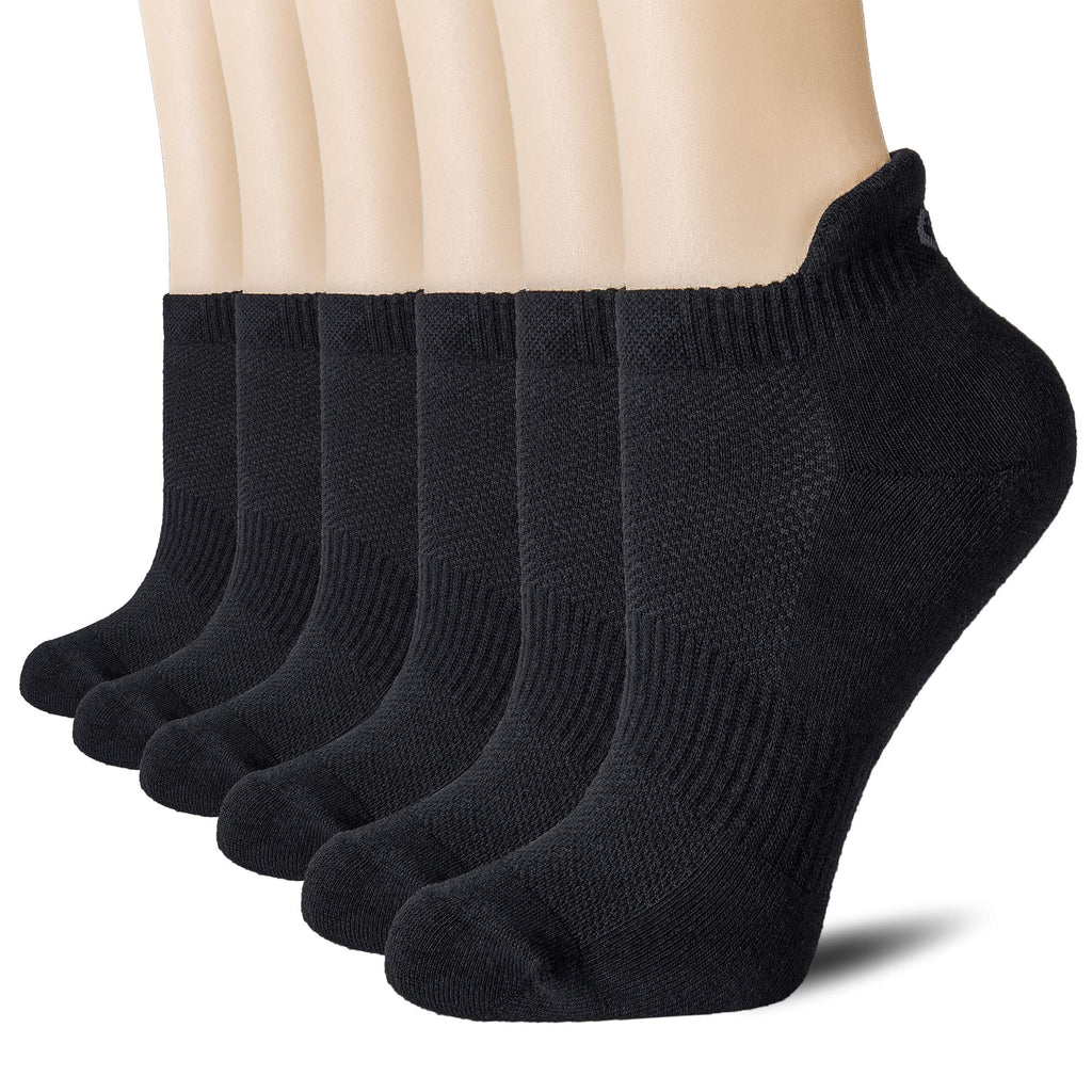 CS CELERSPORT 6 Pairs Ankle Athletic Running Socks Low Cut Sports Tab Socks for Men and Women