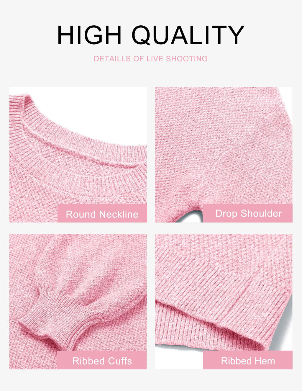 MEROKEETY Sweaters for Women Fall Winter 2026 Oversized Pullover Spring Crew Neck Long Sleeve Heathered Knit Tops