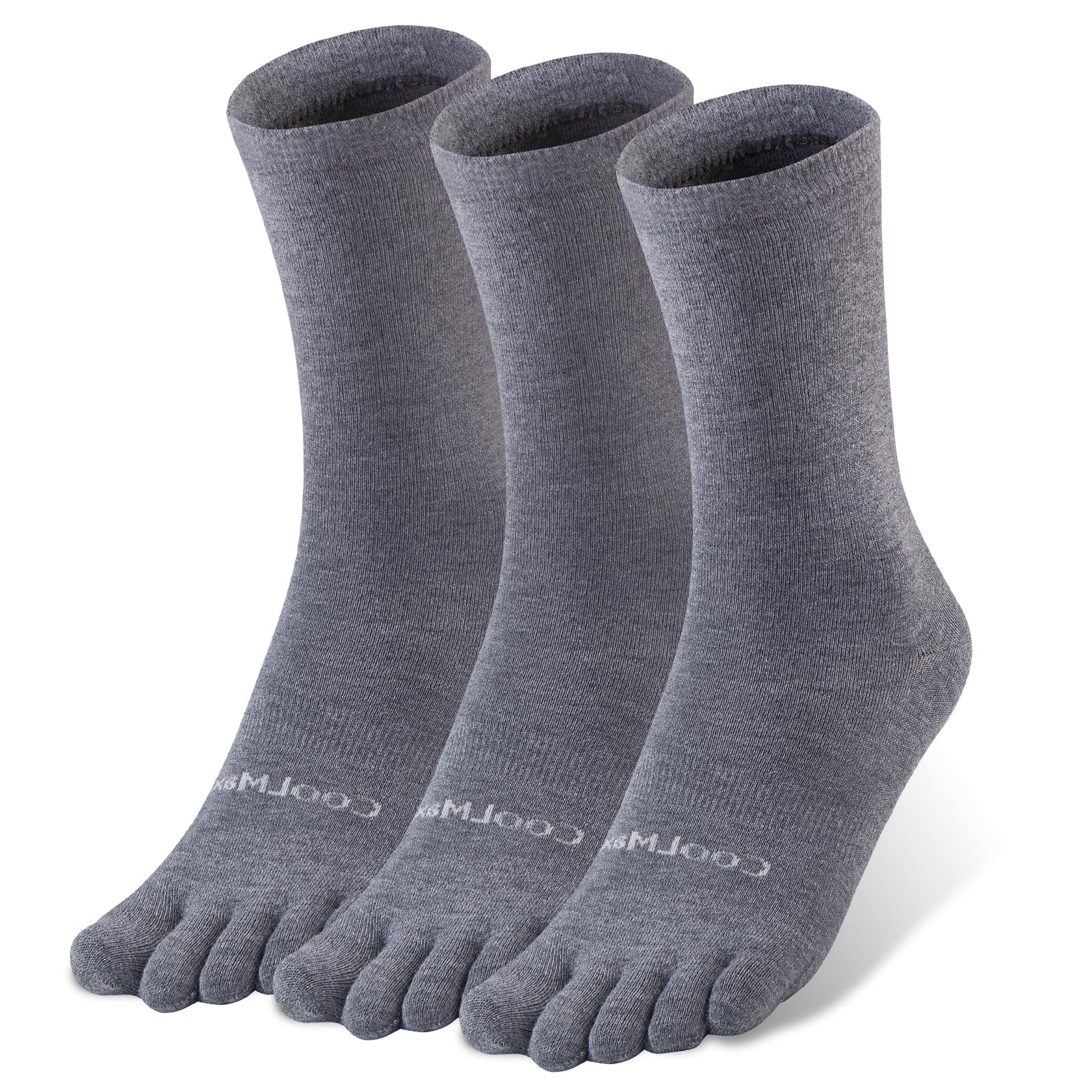 Toe Socks Liner Crew Socks for Men Women Coolmax Five Finger Socks 3 Pairs Running Socks