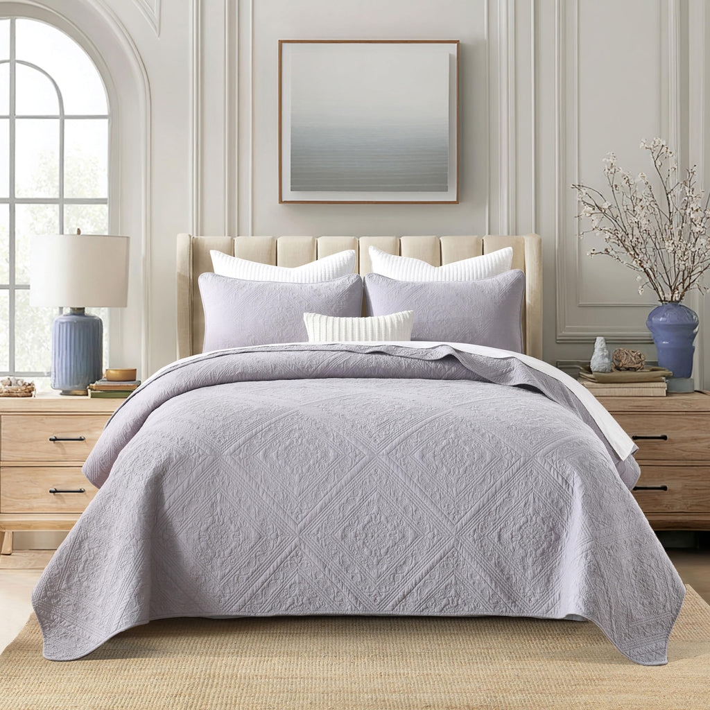 Yellow Quilts Queen Size, Paisley Comforter Set Queen Cotton Bed, Yellow Grey White Comforter, Striped Bedding Queen Size, Lightweight Luxury Bedspread,3 Piece