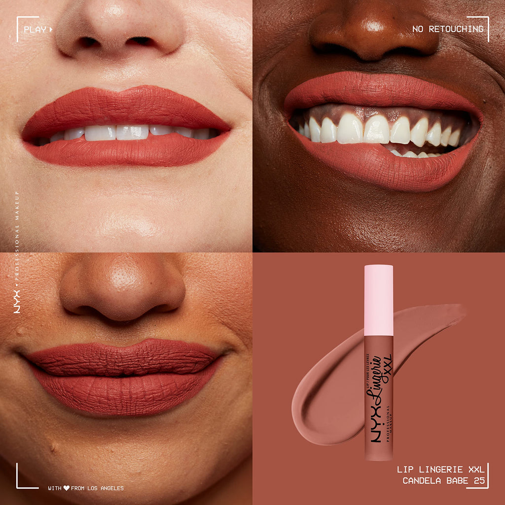 NYX PROFESSIONAL MAKEUP Lip Lingerie XXL Matte Liquid Lipstick - Undress'd (Pink Nude)