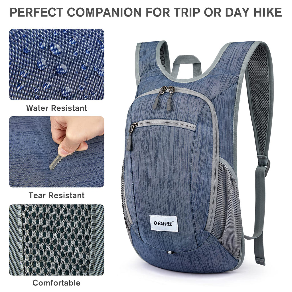 G4Free 10L/15L Hiking Backpack Lightweight Packable Hiking Daypack Small Travel Outdoor Foldable Shoulder Bag