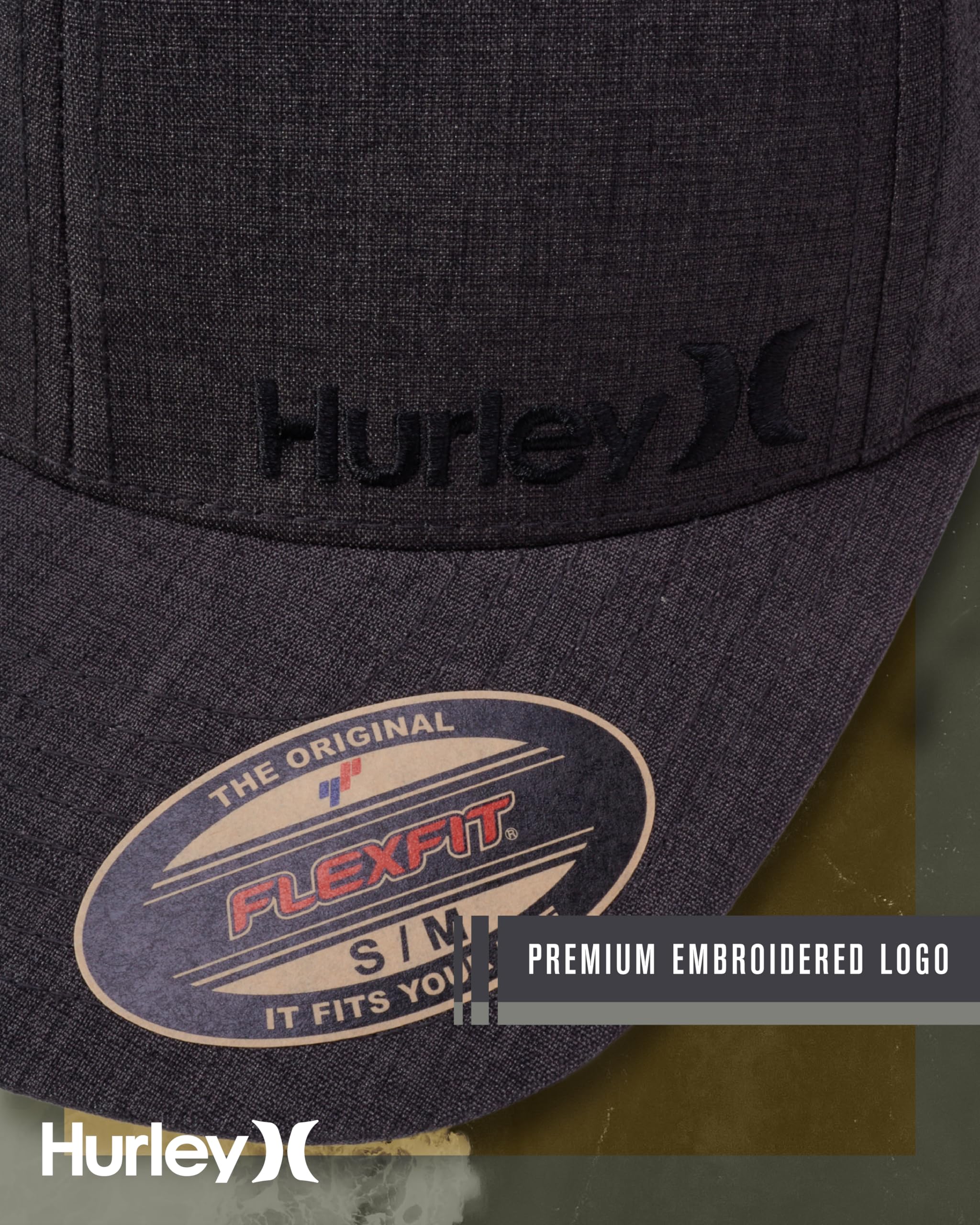 Hurley mens One & Only Corp Flexfit Perma Curve Bill Baseball Hat