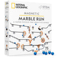 National Geographic Magnetic Marble Run - 75-Piece STEM Building Set for Kids & Adults with Magnetic Track & Trick Pieces & Marbles for Building A Marble Maze, STEM Project