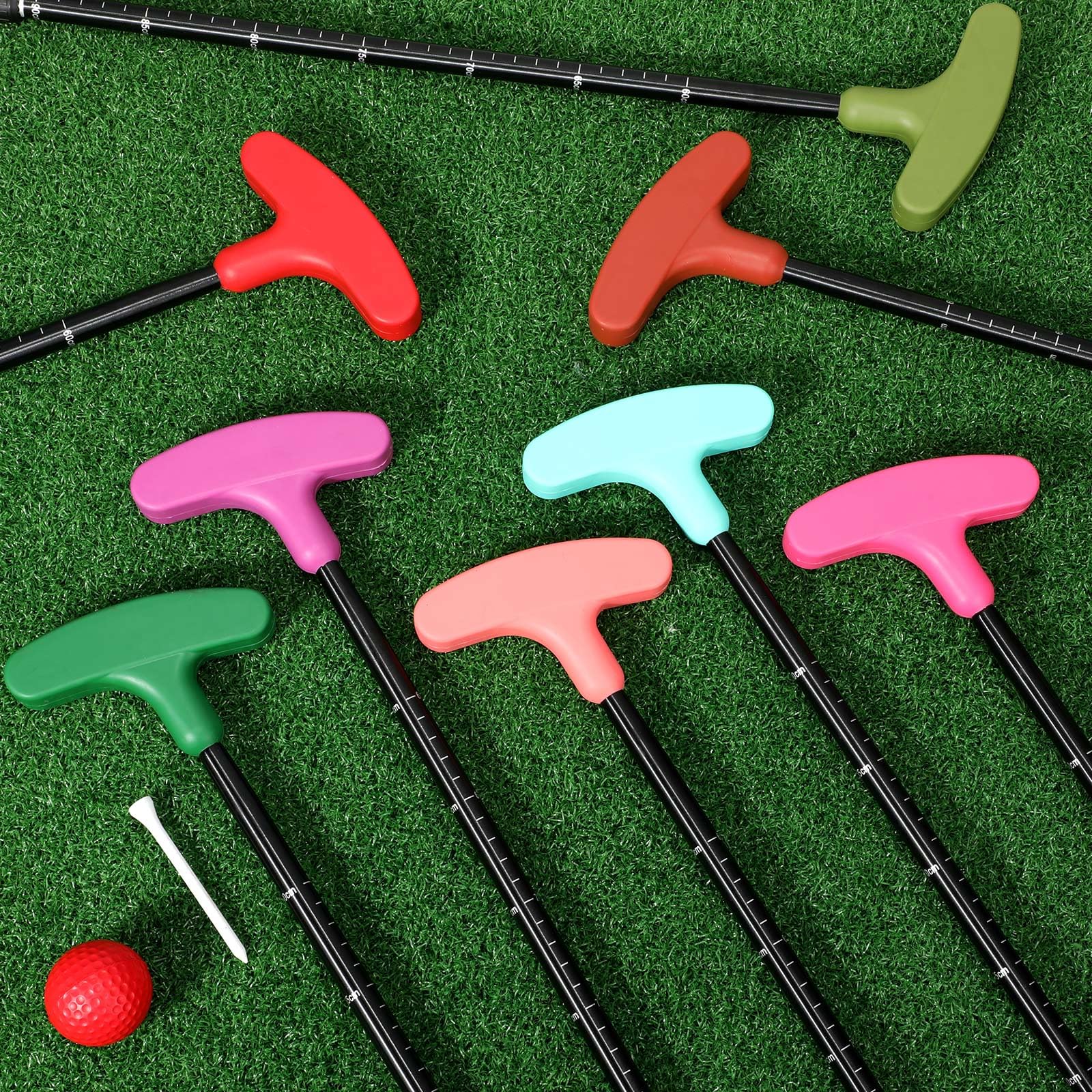 Wettarn 6 Set Golf Putters for Men and Women Two Way Mini Golf Putter with 6 Balls for Right or Left Handed Golfers Adjustable Length