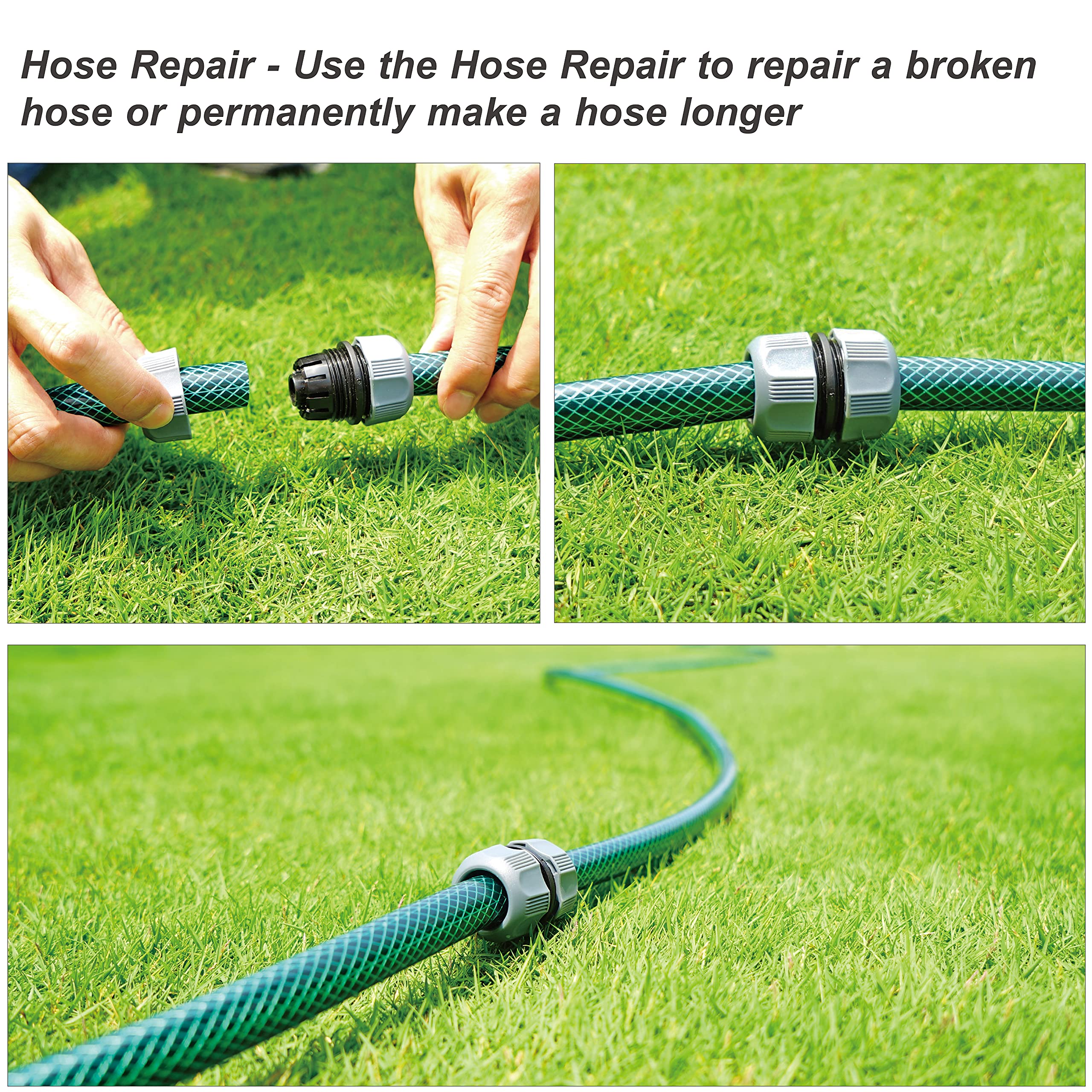Eden 94051 Rubber Garden Hose 1/2 in. x 50 ft, DIY Hose Set