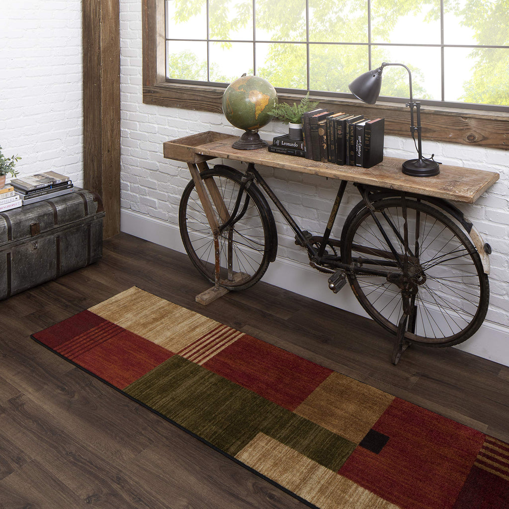 Mohawk Home Alliance Modern Geometric 1' 8" x 2' 10" Area Rug - Red - Perfect for Living Room, Dining Room, Office