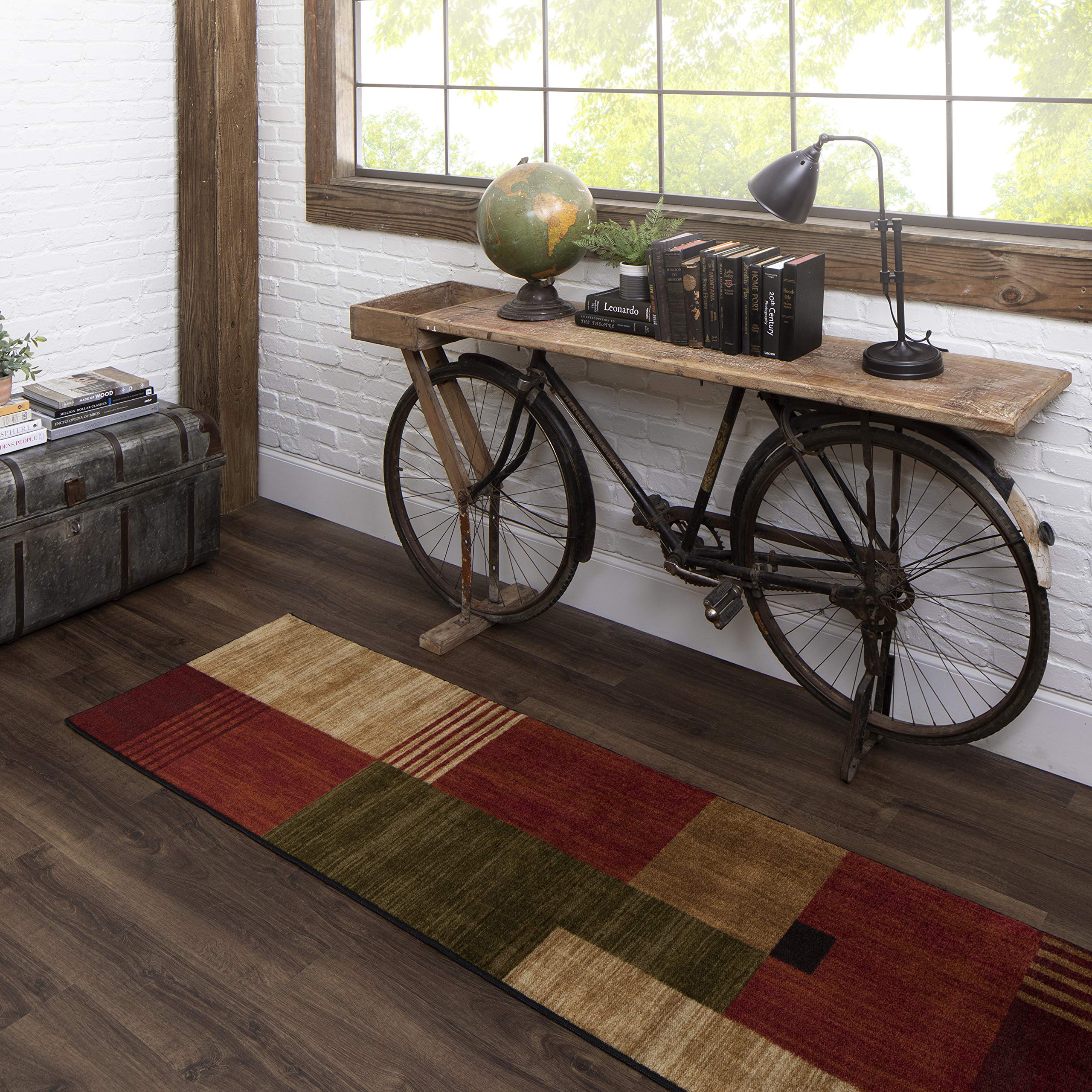Mohawk Home Alliance Modern Geometric 1' 8" x 2' 10" Area Rug - Red - Perfect for Living Room, Dining Room, Office