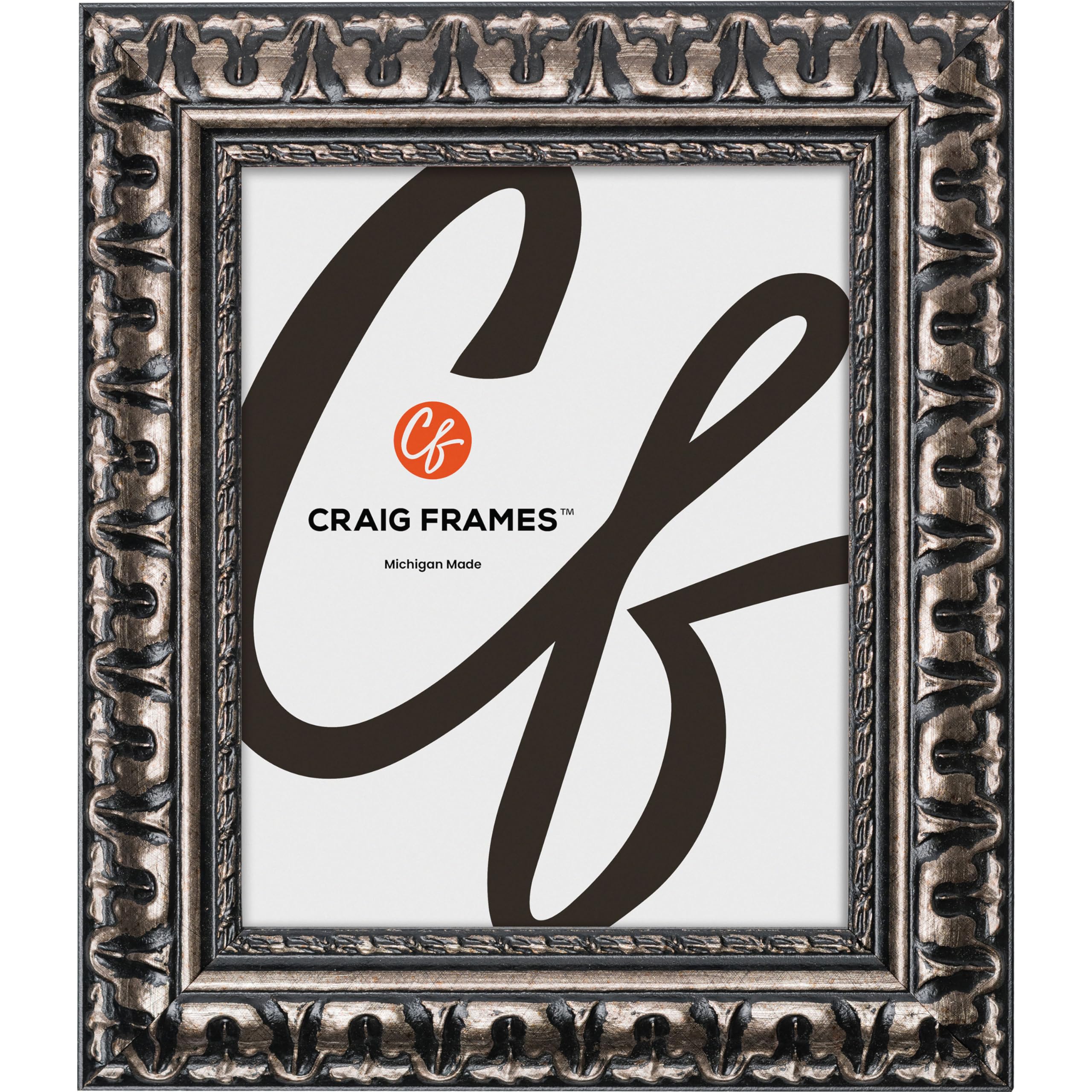 Craig Frames Bravado Ornate Antique Bronze Picture Frame, 4 by 6-Inch