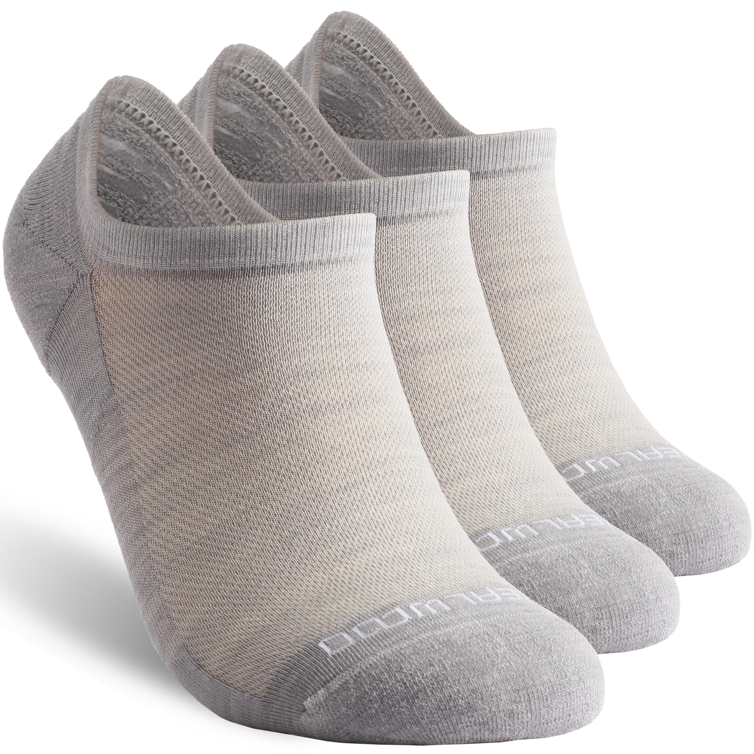 No Show Athletic Socks, ZEALWOOD 3 Pairs Merino Wool Ultra-Light Running Tennis Golf Socks for Men Women