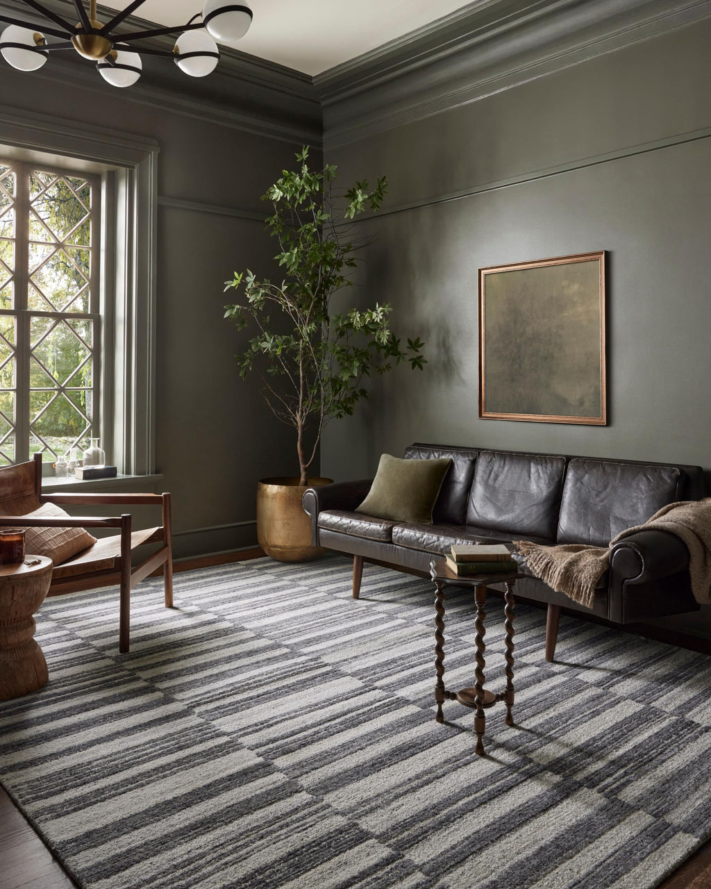 Loloi Magnolia Home by Joanna Gaines Rae Collection RAE-02 Charcoal/Mist 2'-3" x 3'-9" Accent Rug