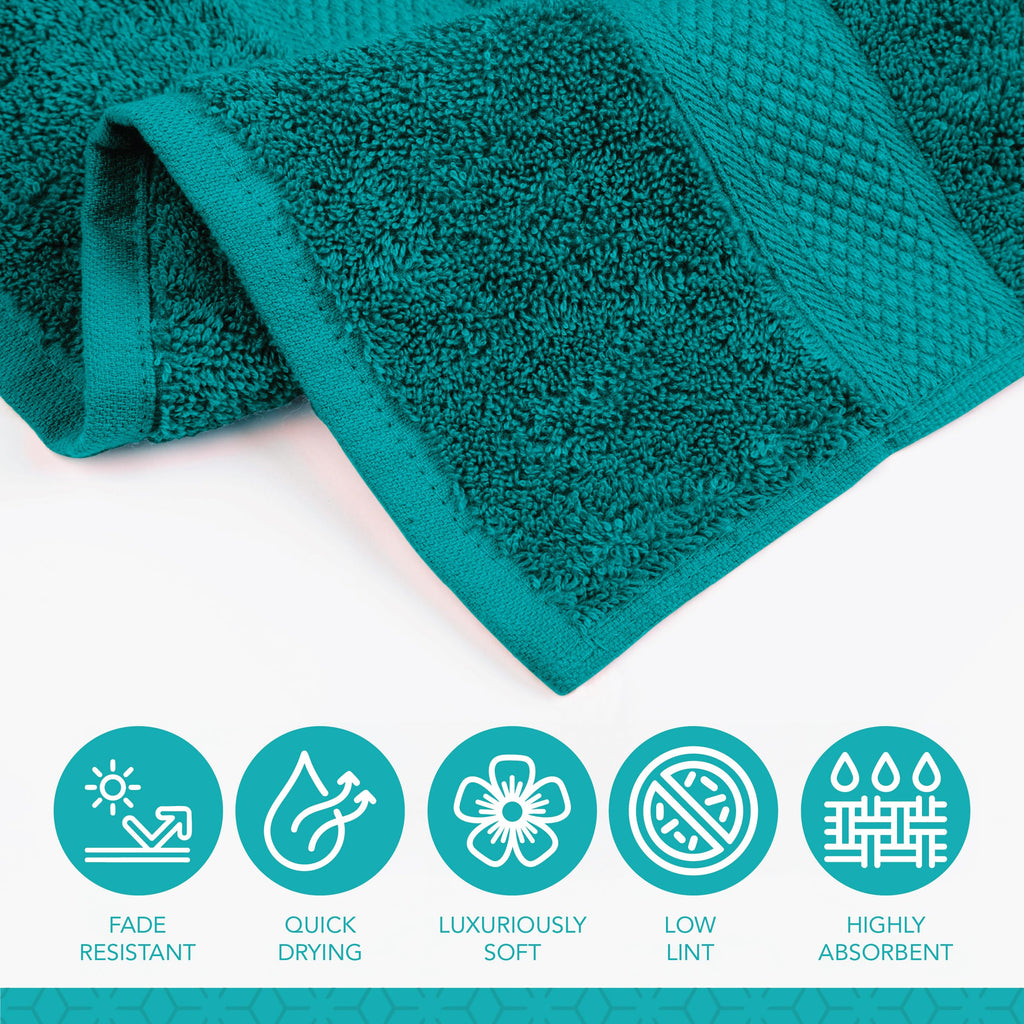Pleasant Home Bath Towels Set of 6 (24” x 50”) 100% Cotton, 515 GSM | Lightweight, Soft & Highly Absorbent Luxury Towels for Bathroom | for Gym, Pool & Spa | 6 Pack, Gray