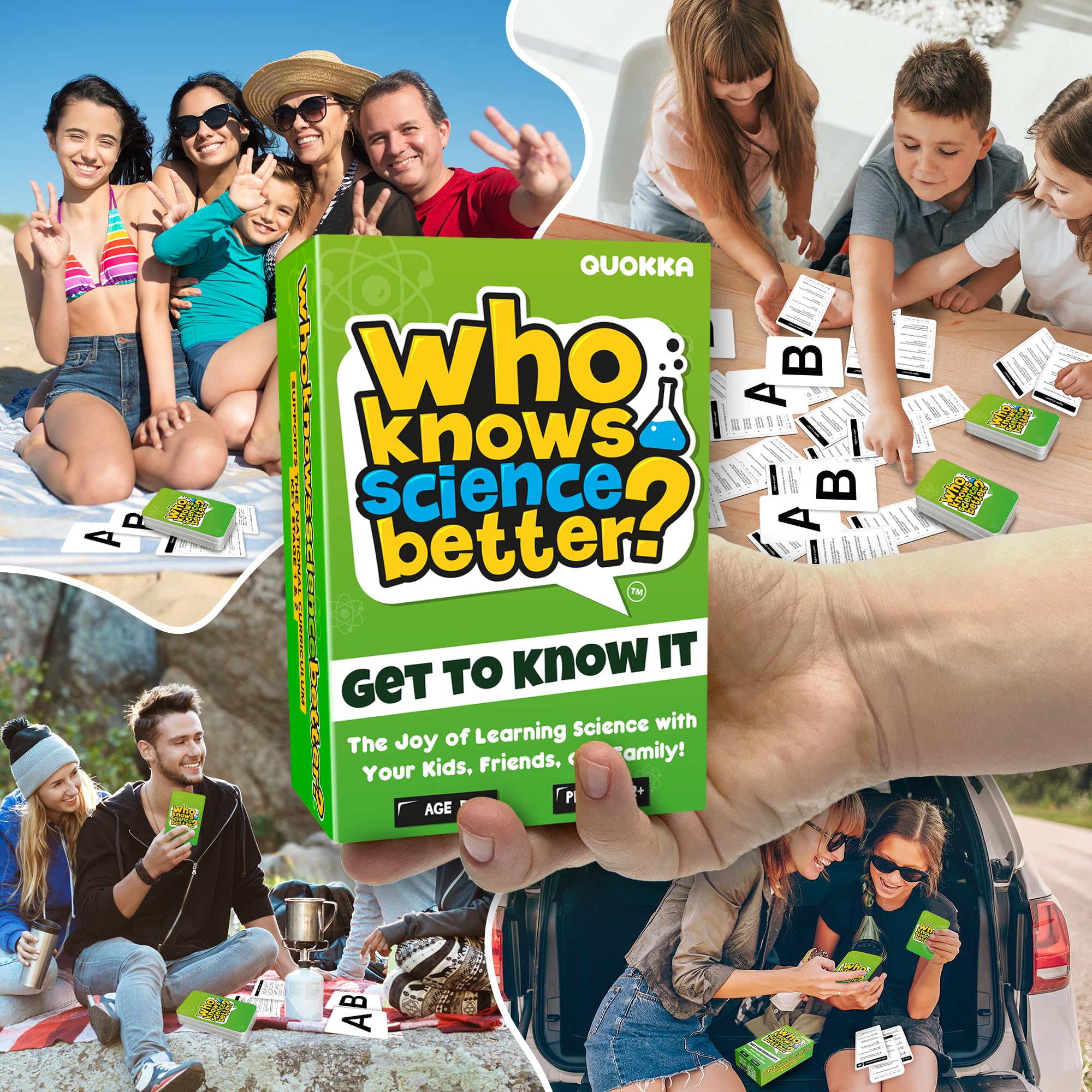 Family Board Games for Kids and Adults - Trivia Card Games for Kids 8-12 and Adults - Who Knows Me Better for Family Game Night - 500+ Facts Questions from Ages 6-8 — Fun Travel Car Activities for 5+