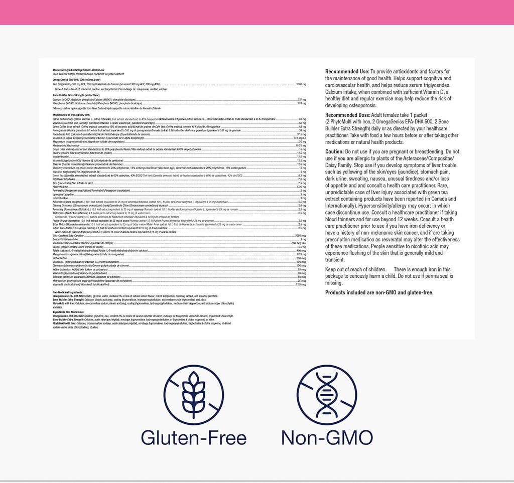 Metagenics Wellness Essentials Women’s - Daily Packets* - Multivitamin, Omega‑3s & Antioxidants for Bone, Immune & Energy Support* - Non‑GMO, Gluten‑Free - 30 Packets