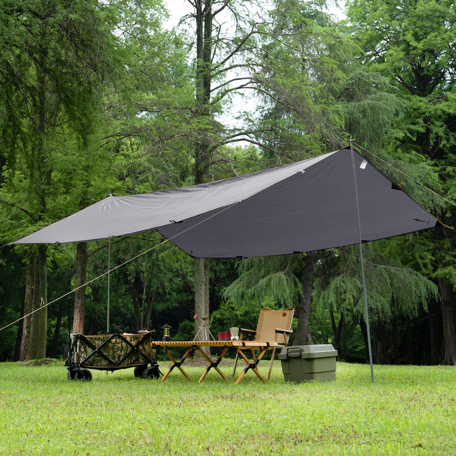 Free Soldier Waterproof Portable Tarp Multifunctional Outdoor Camping Traveling Awning Backpacking Tarp shelter Rain Tarp