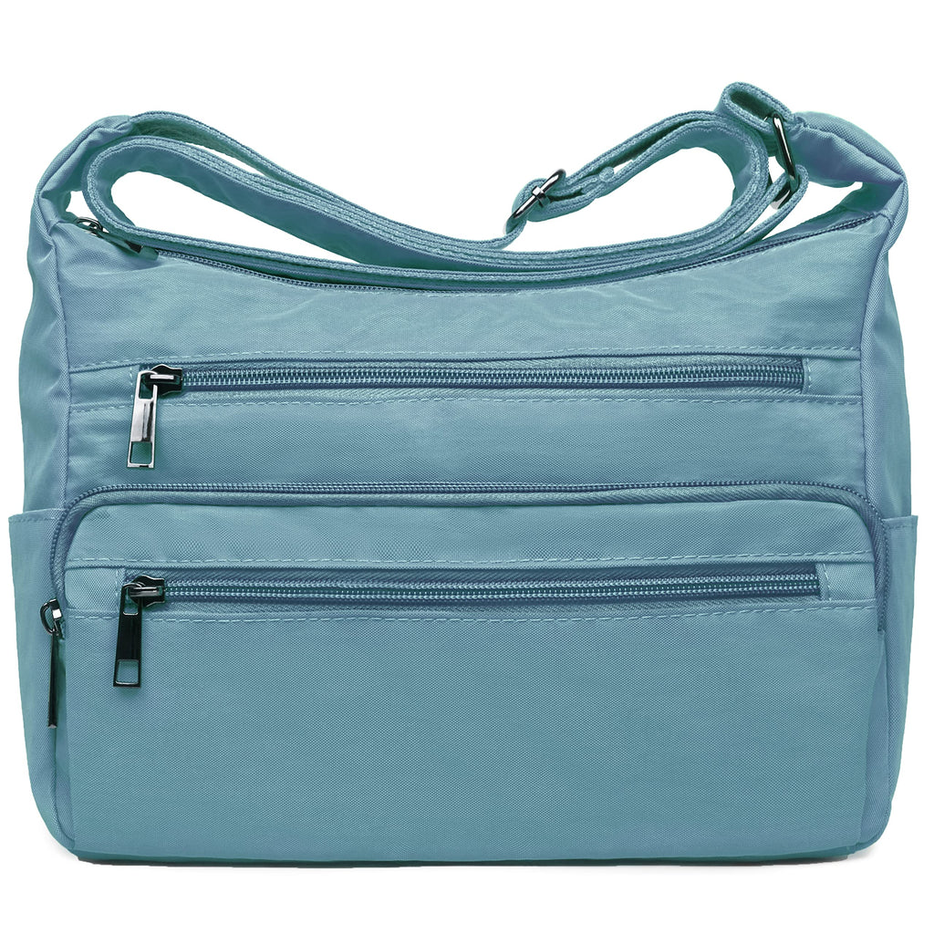 VOLGANIK ROCK RFID Purses for Women Fabric Nylon Multi Pocket Crossbody Bag Ladies Travel Handbag