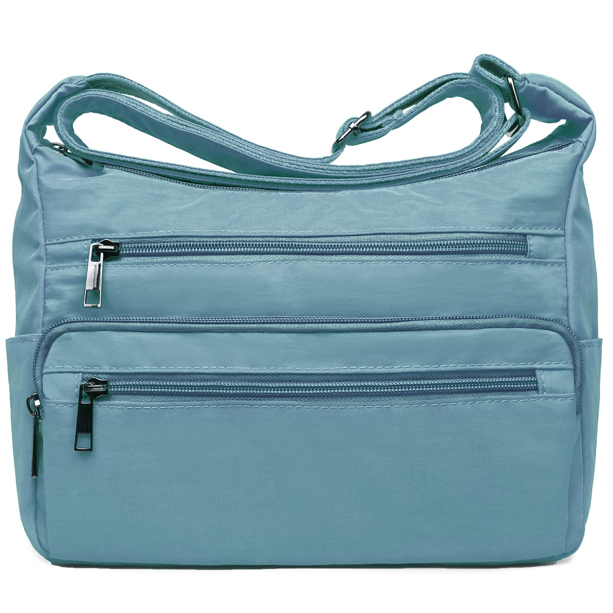 VOLGANIK ROCK RFID Purses for Women Fabric Nylon Multi Pocket Crossbody Bag Ladies Travel Handbag