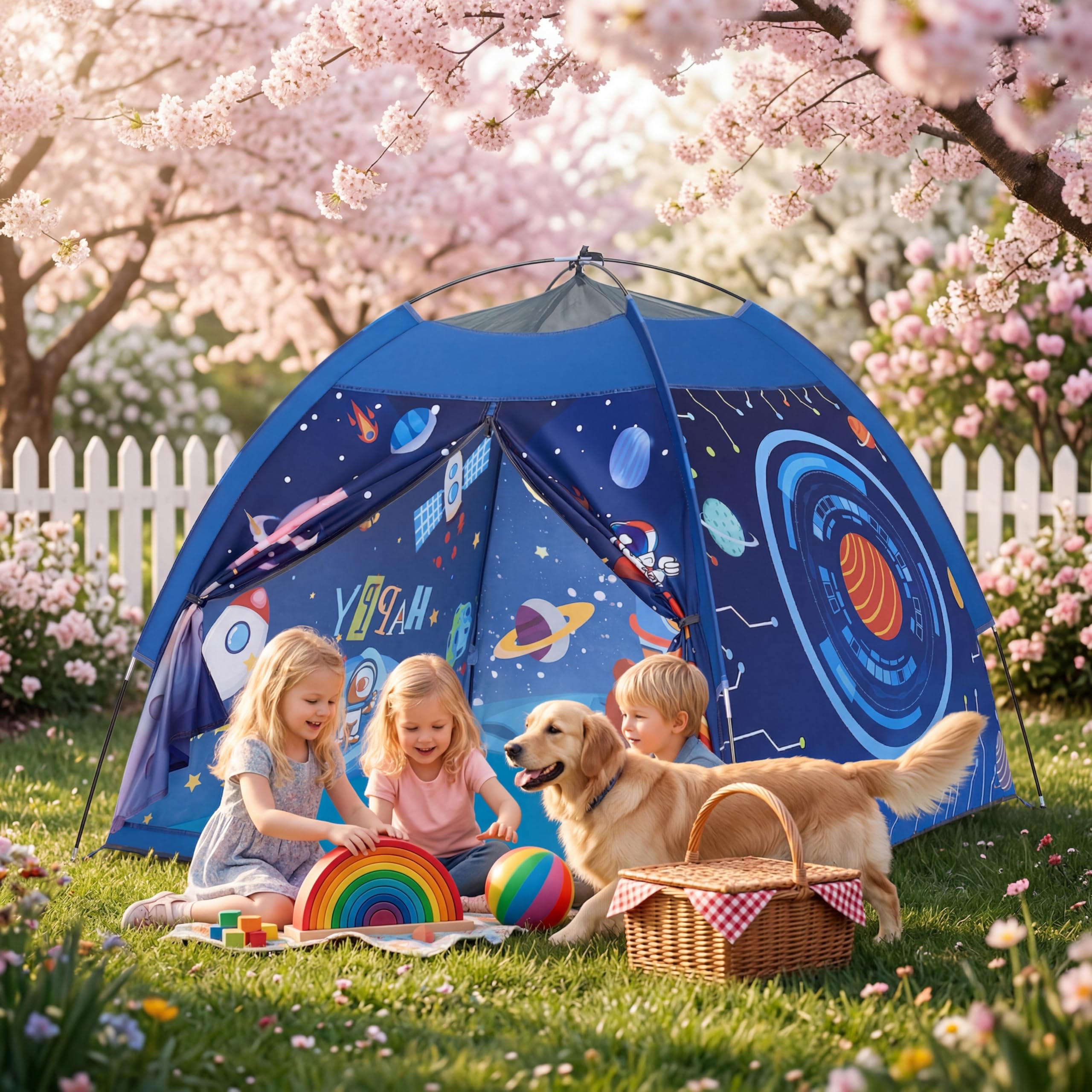 Mnagant Kids' Alpaca Tent - Fun Pop-Up Playhouse for Boys and Girls - Easy Setup, Indoor/Outdoor Adventure Tent - 47" x 47" x 43"