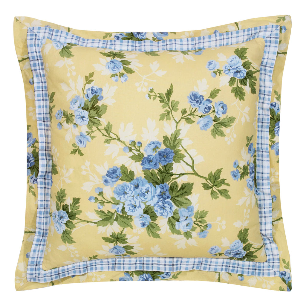 Laura Ashley - Duvet Set, Super Soft & Cozy Bedding, Includes Matching Shams & Bonus Throw Pillow Covers, Coquette Room Decor (Hope Patchwork Blue, Twin)